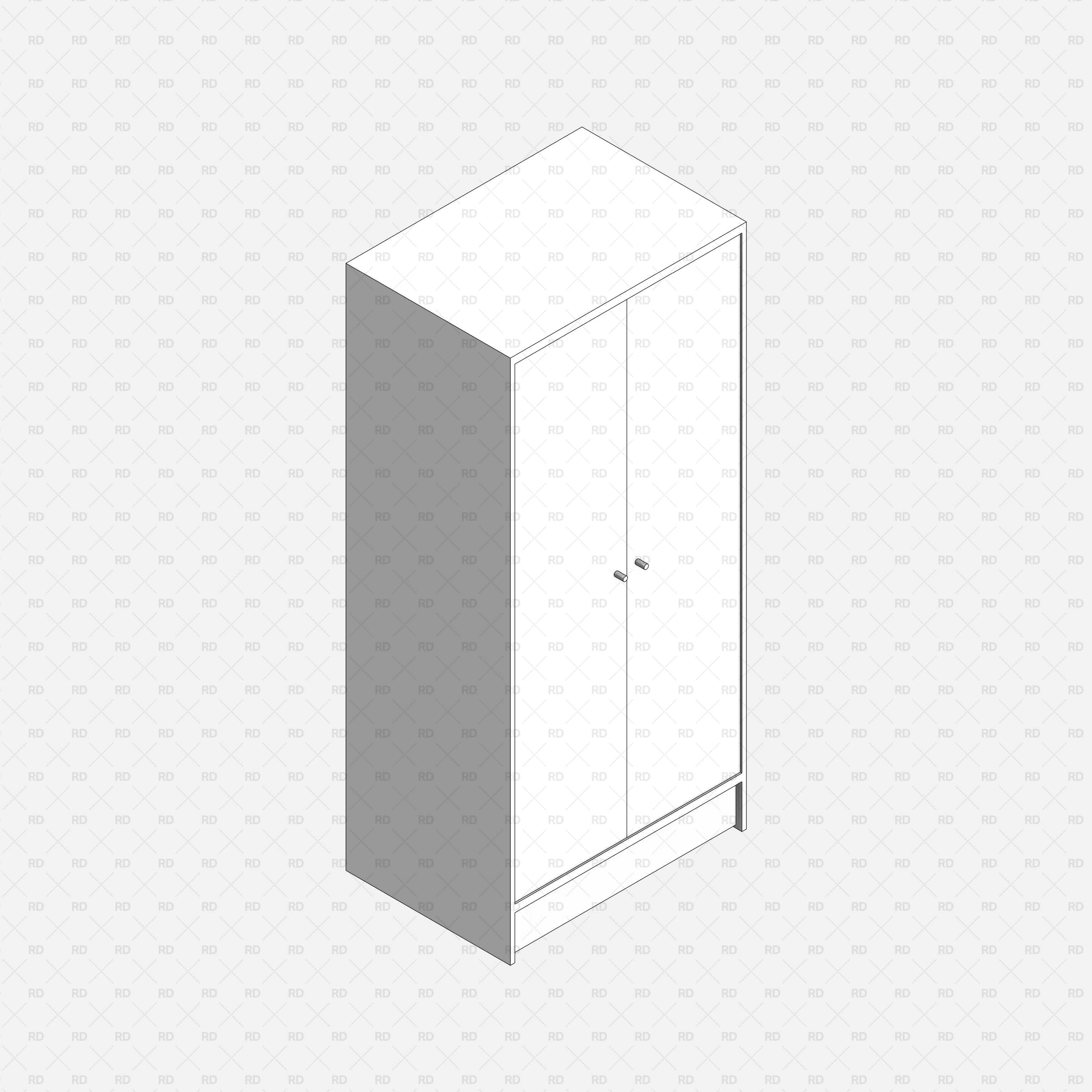 free download Revit family IKEA KLEPPSTAD Wardrobe with two doors