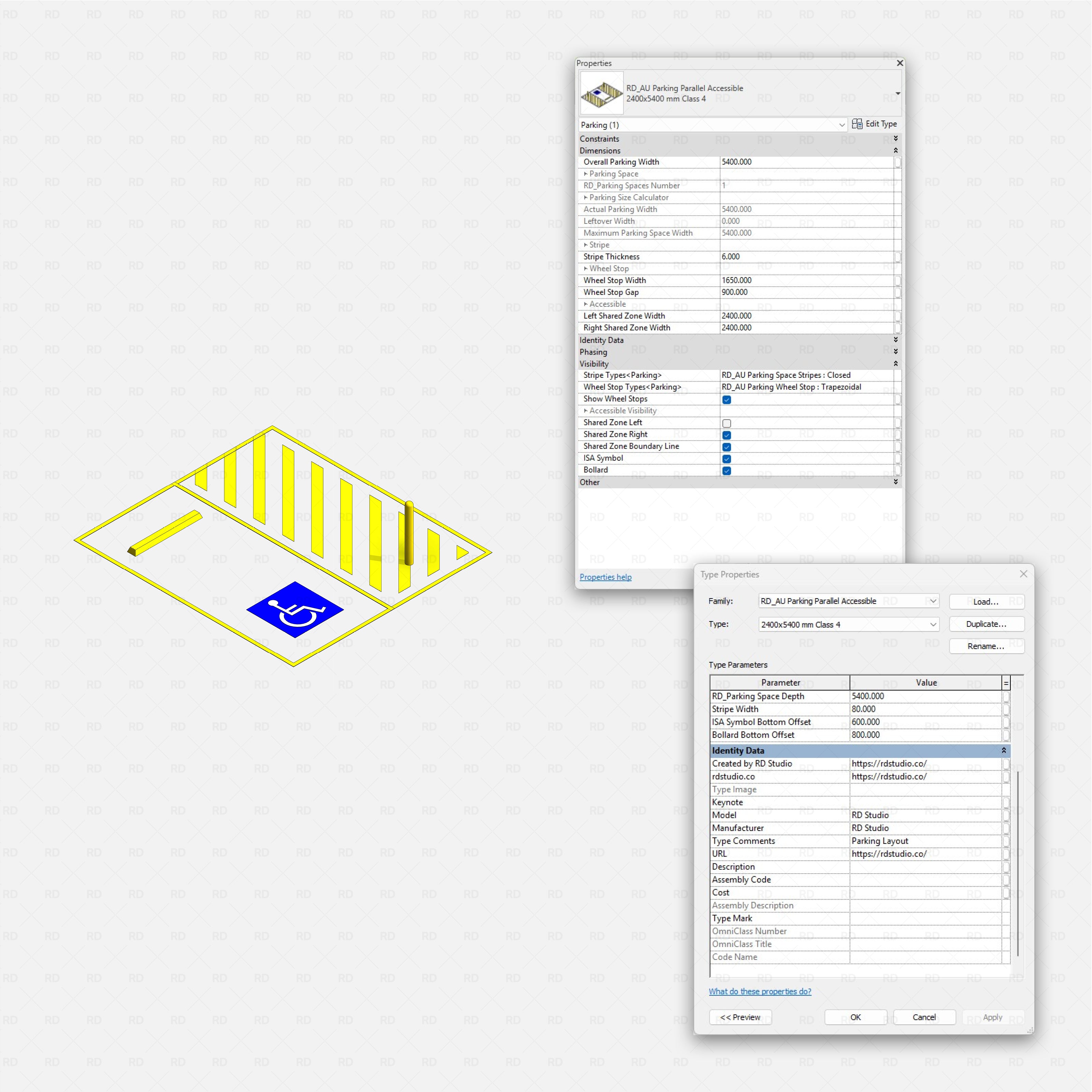 Revit Ultimate Parking Spaces Pack - Australian Standard RD Studio BIM blocks rfa 