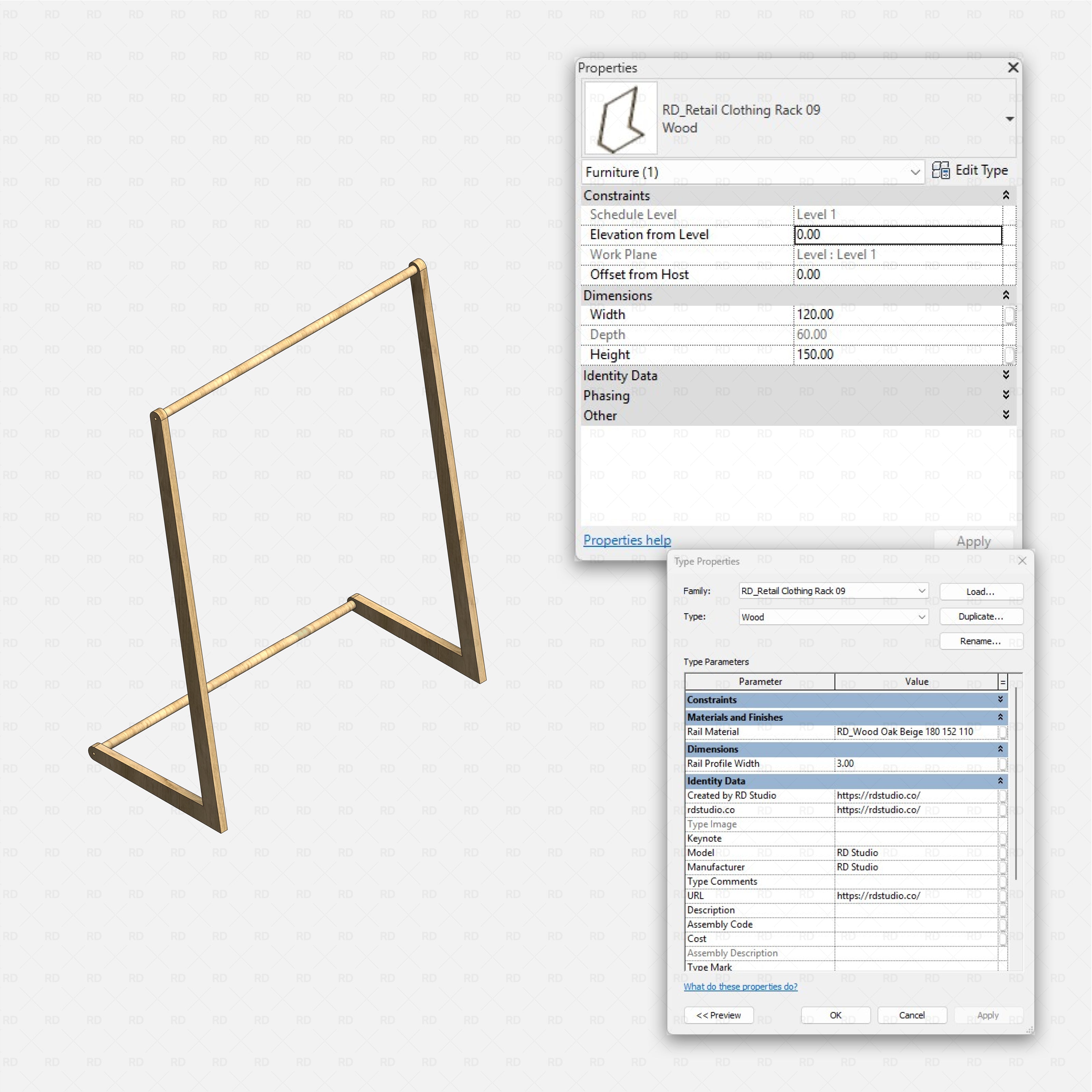 Revit Retail Clothing Racks