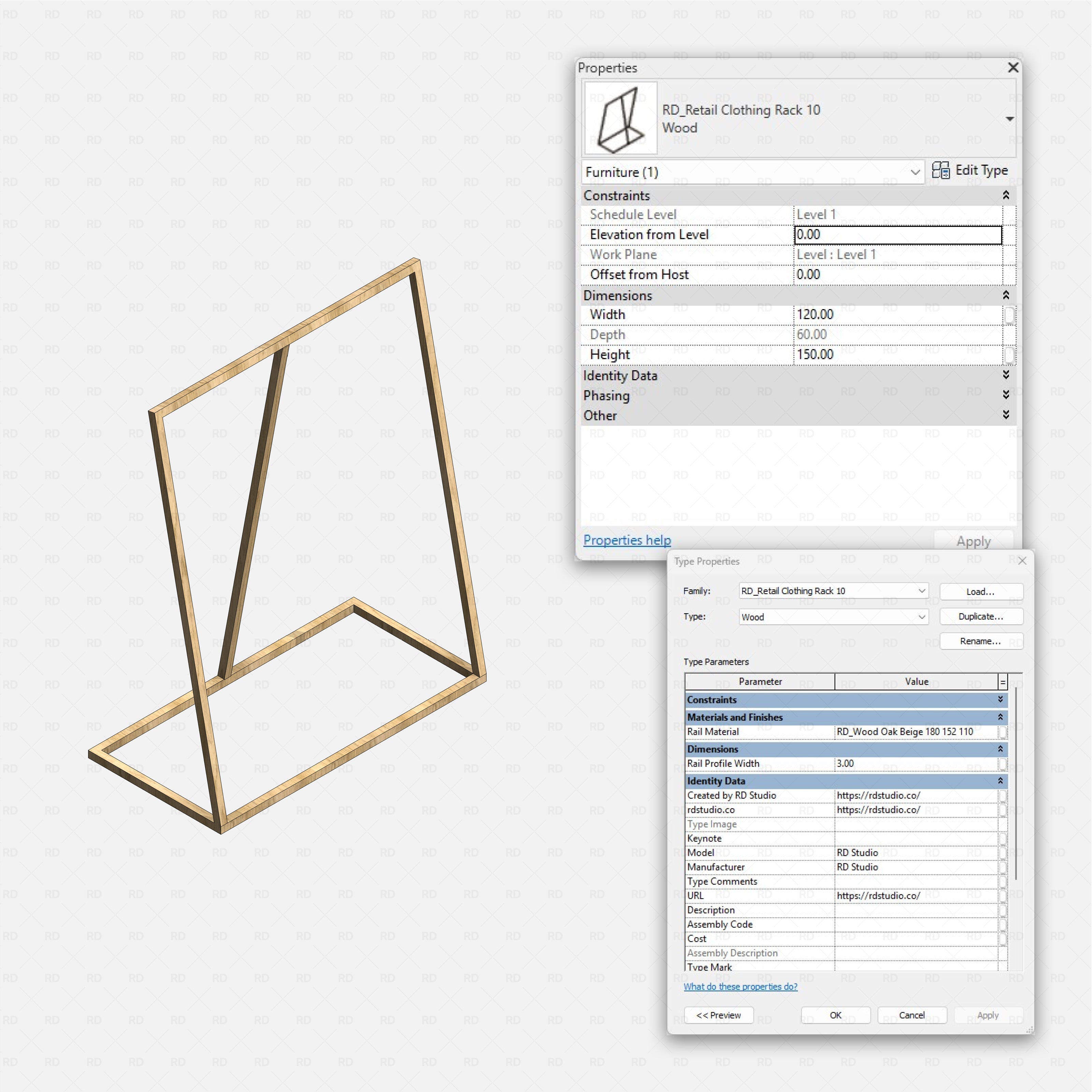 Revit Retail Clothing Racks