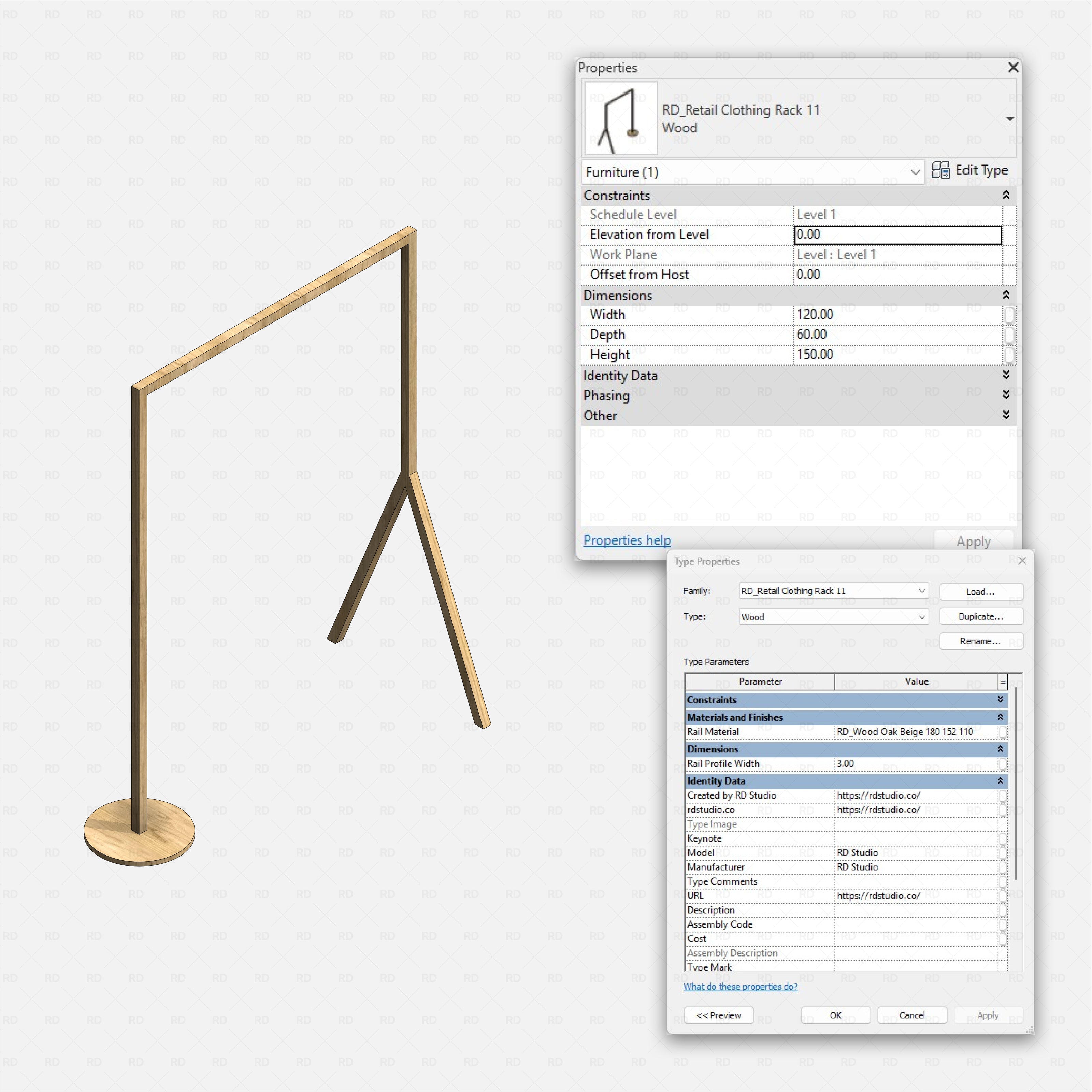 Revit Retail Clothing Racks