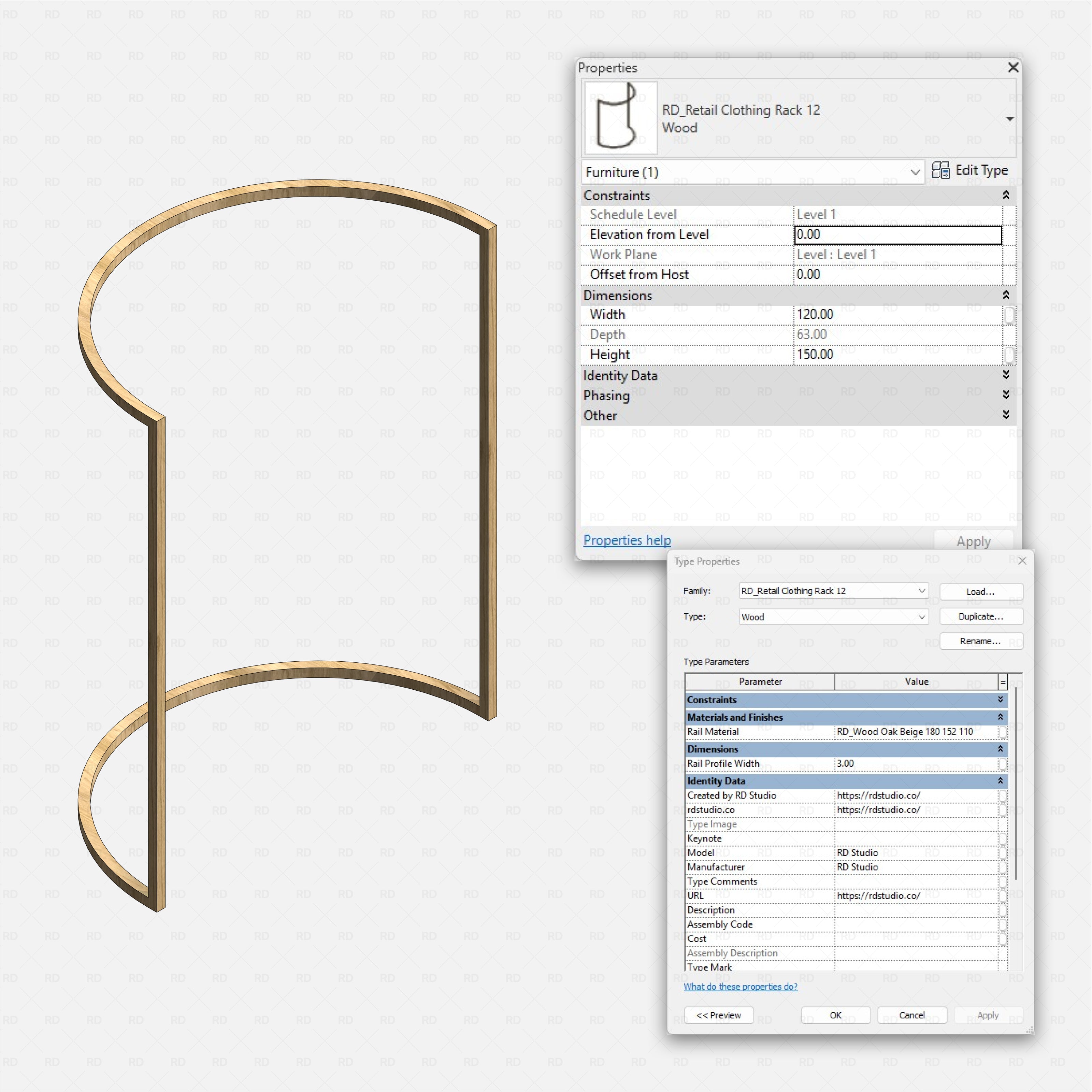 Revit Retail Clothing Racks