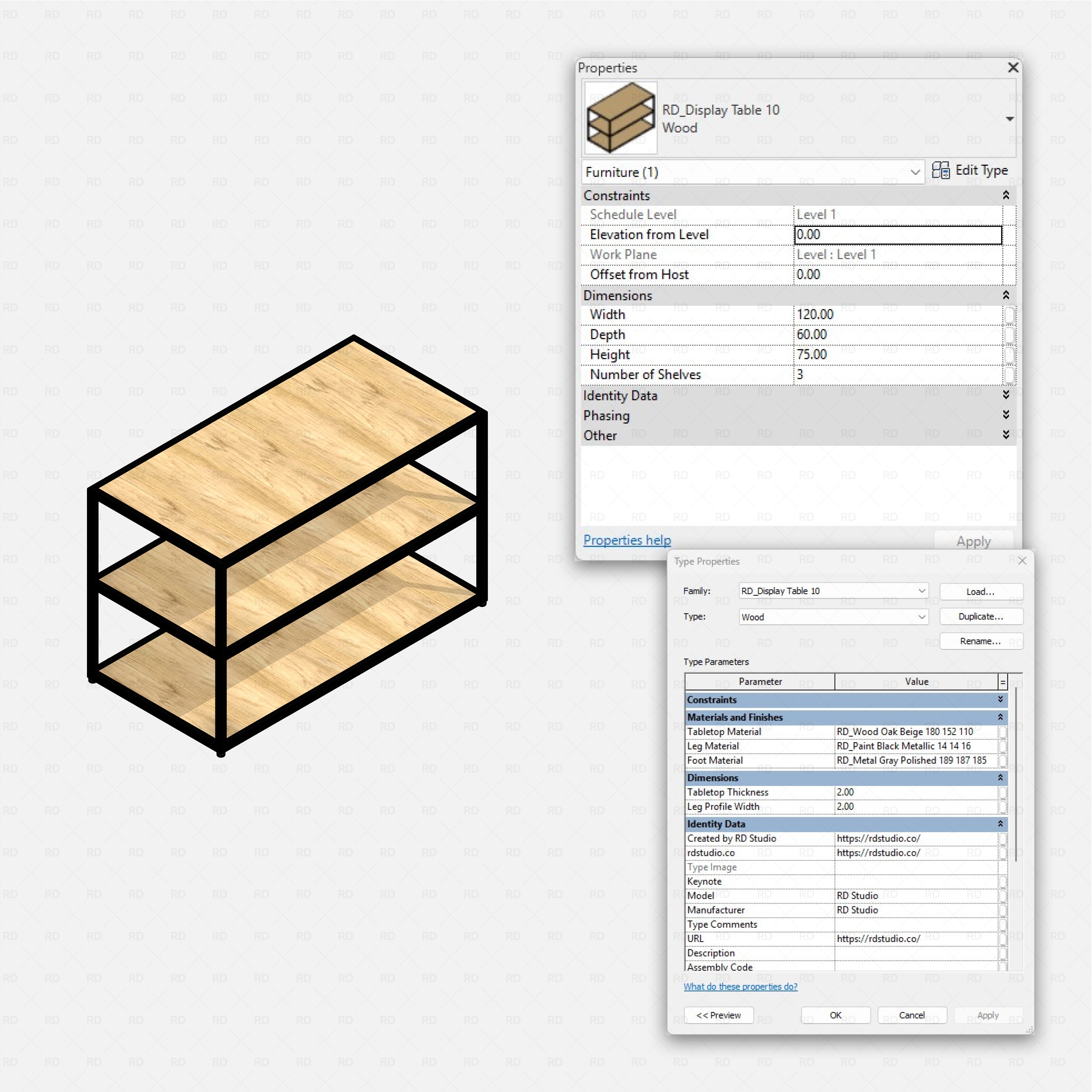 Revit Retail Clothing Racks