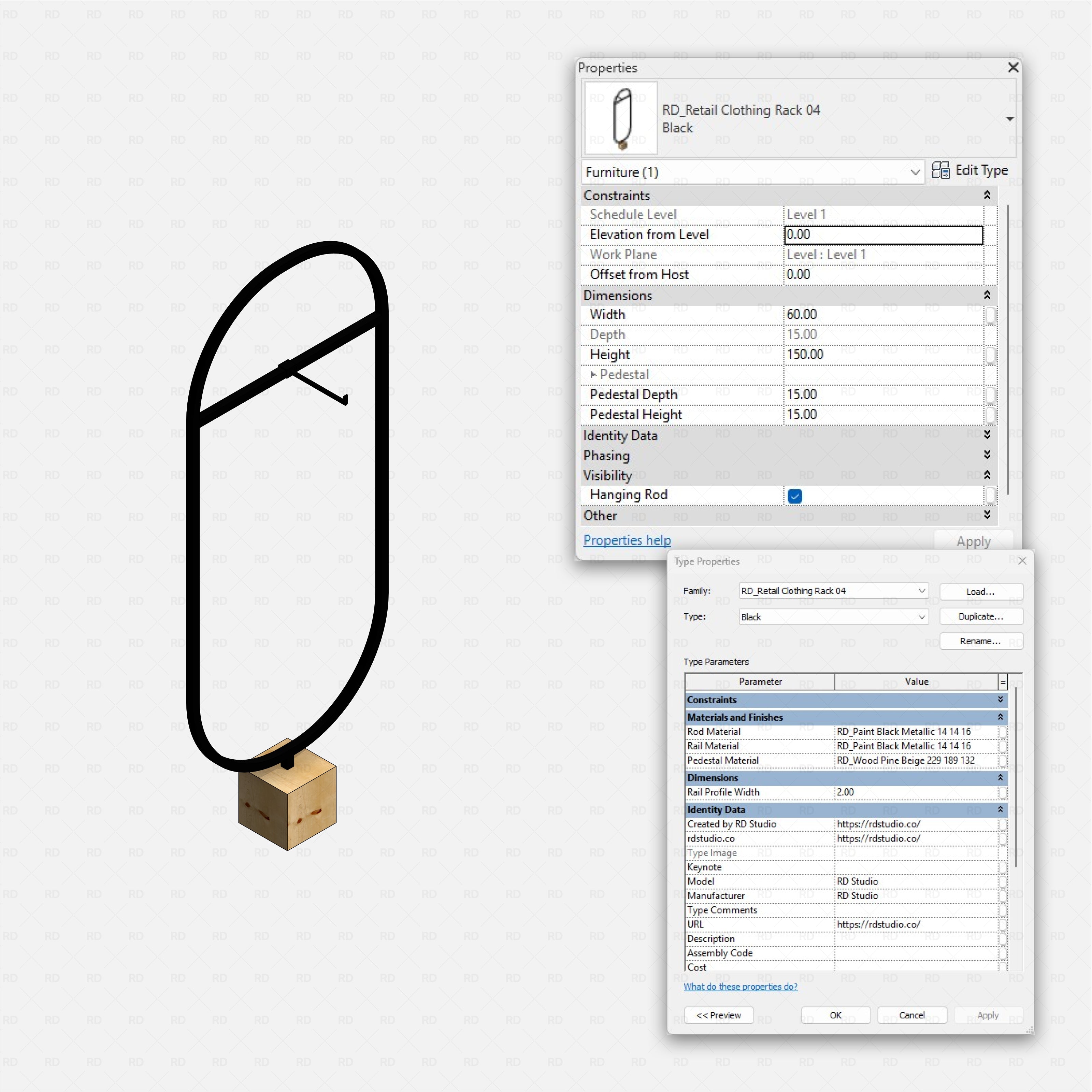 Revit Retail Clothing Racks