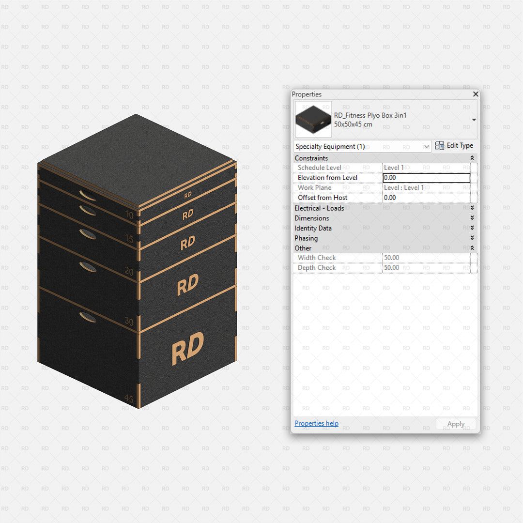 Download Revit Gym Equipment (30 Revit Fitness Families)