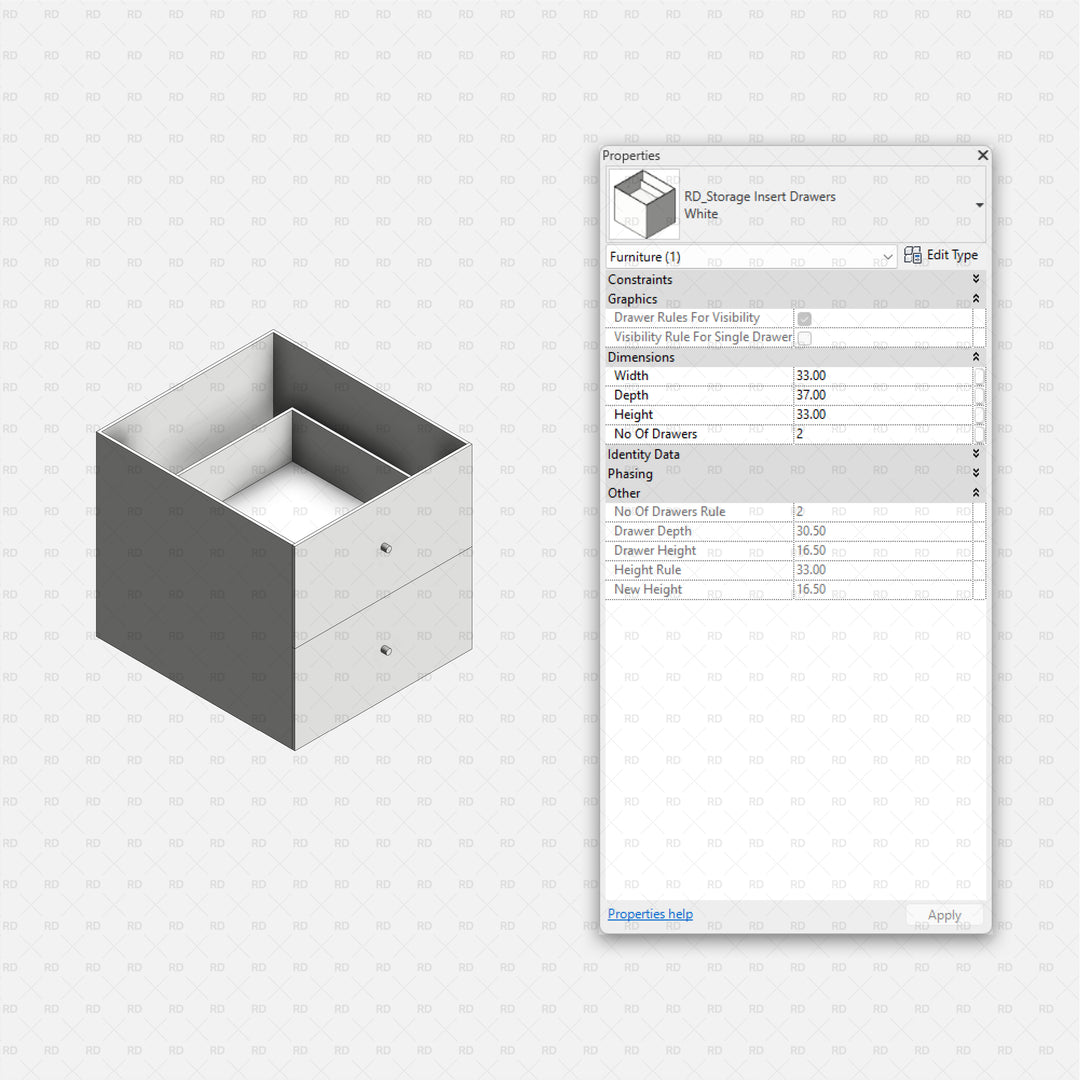 Download Revit Universal Storage System (IKEA KALLAX) | RD Studio