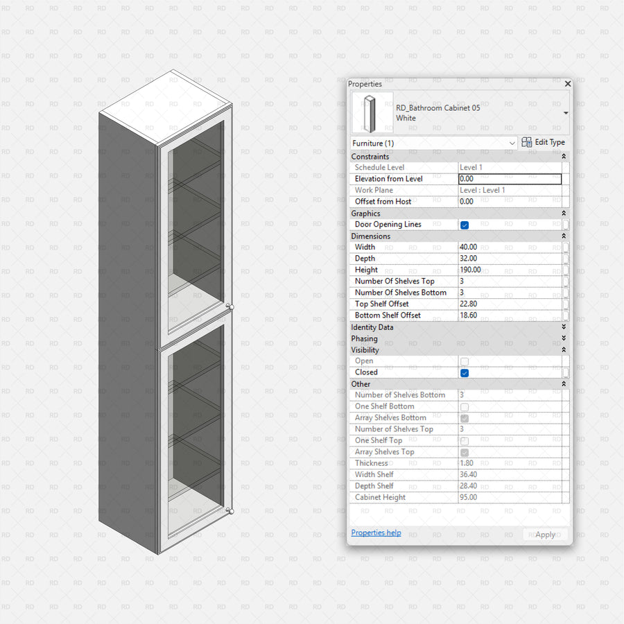 Revit Laundry Room Pack – Washing Machines, Cabinets & More