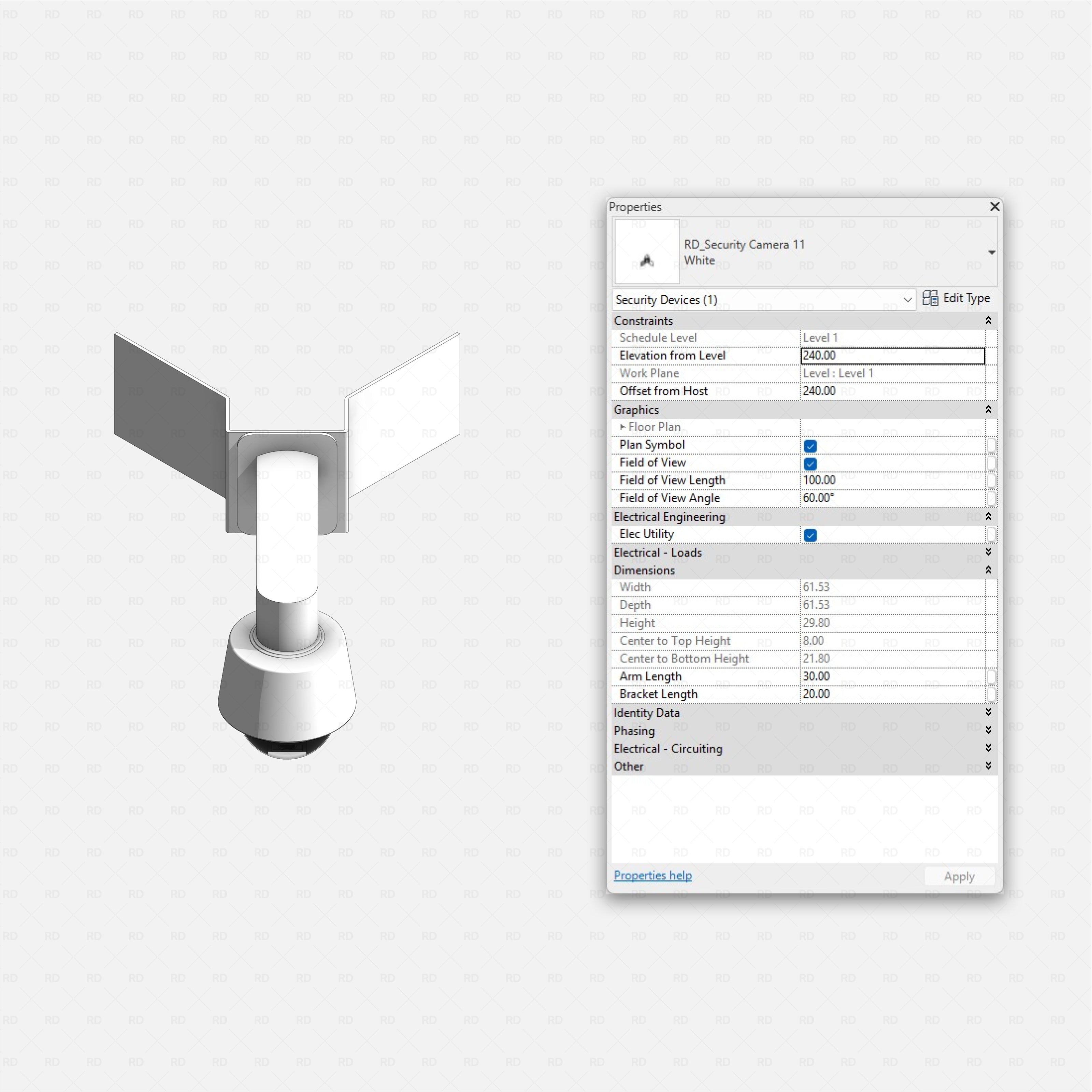 Revit Security Cameras