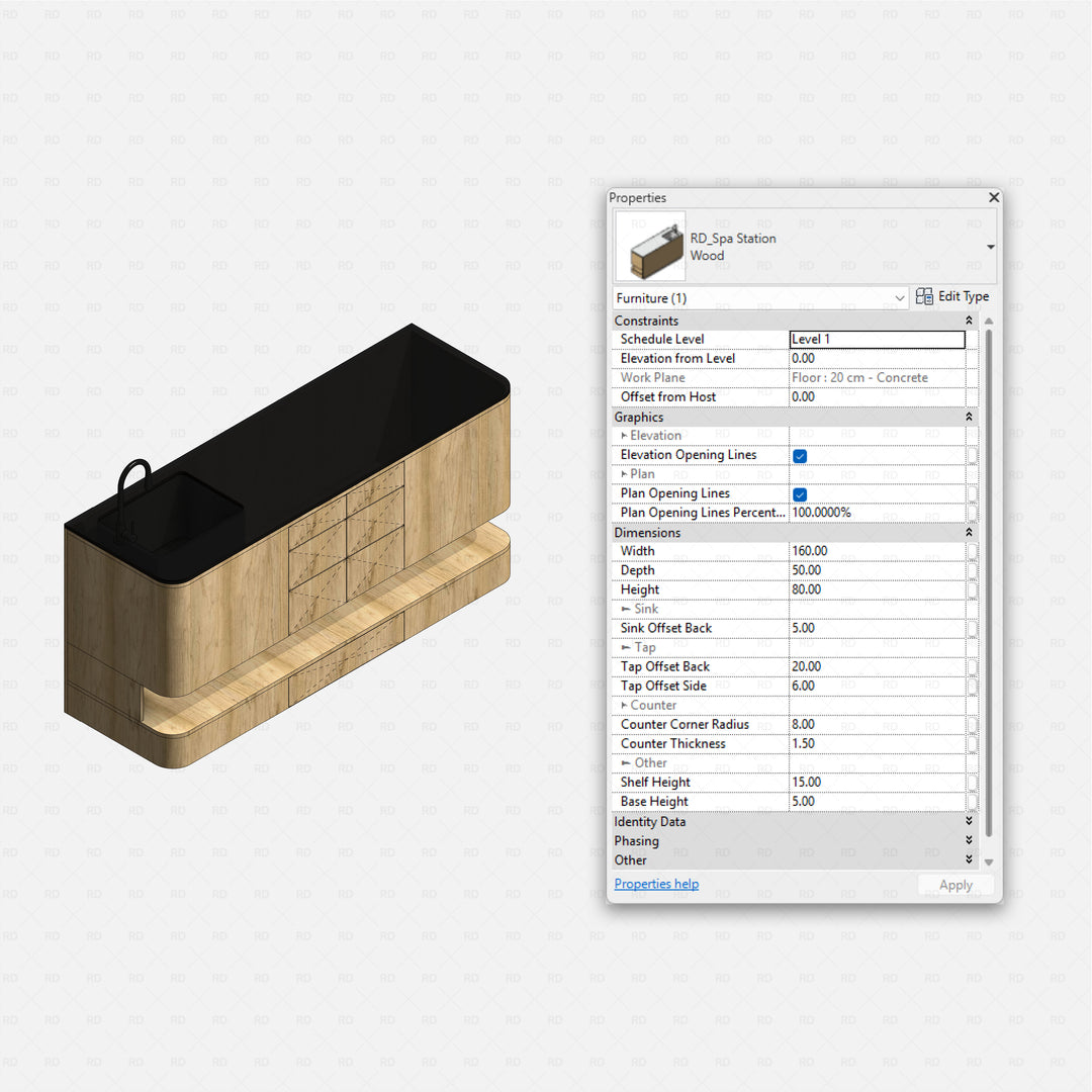 Download Revit SPA and Wellness Center Families | RD Studio