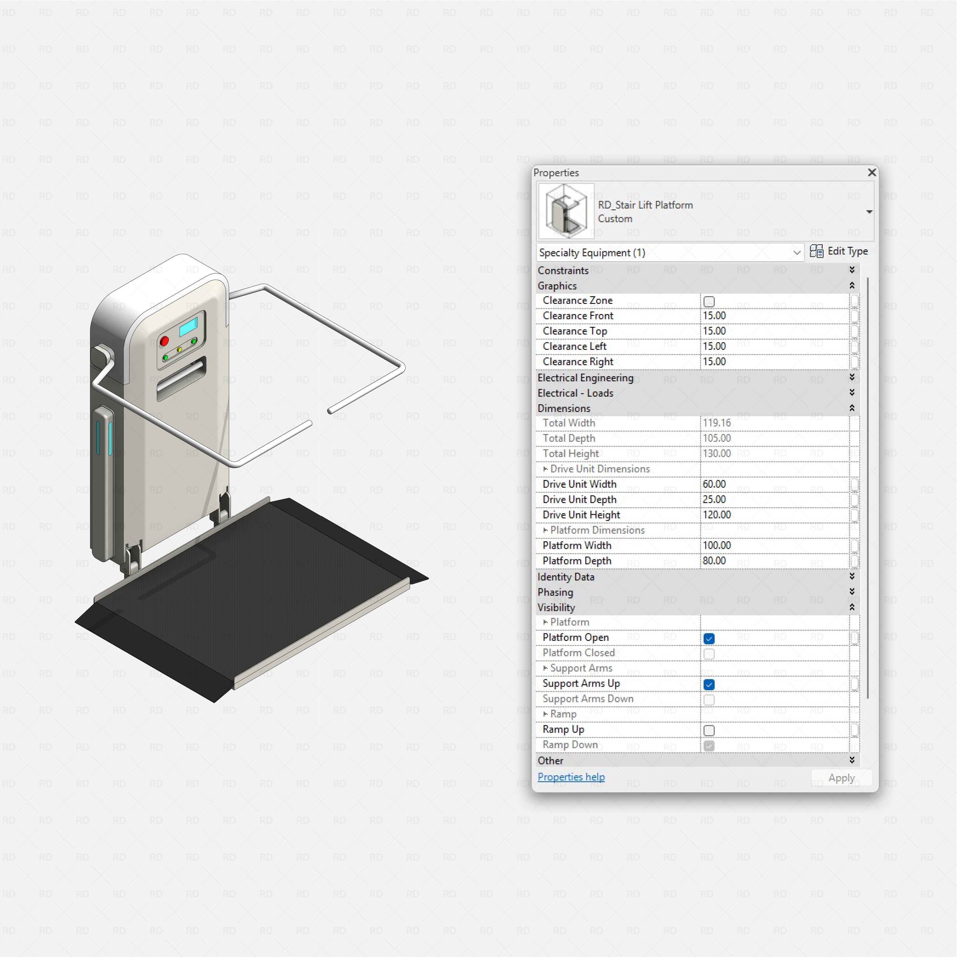 Revit Stair Lifts