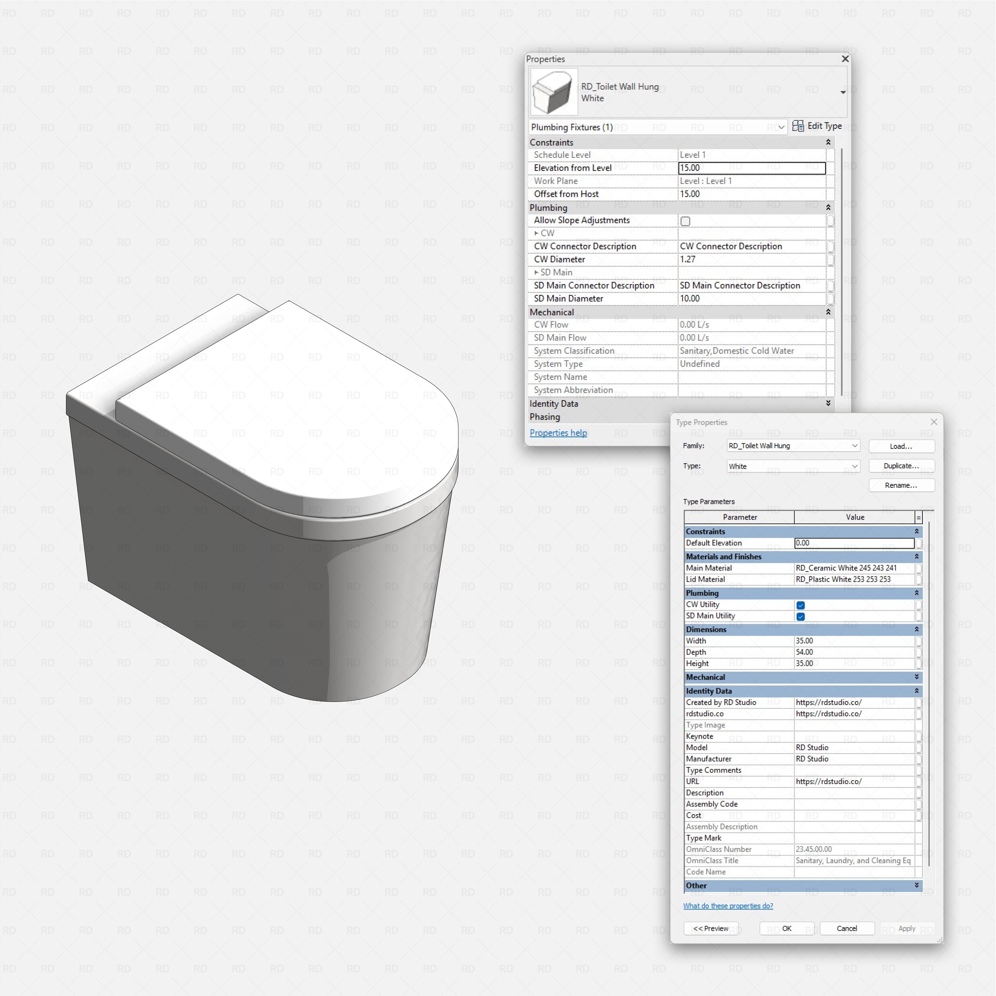 Toilet Windows Rvt Download Revit Parametric Toilet and Bidet Families | RD Studio