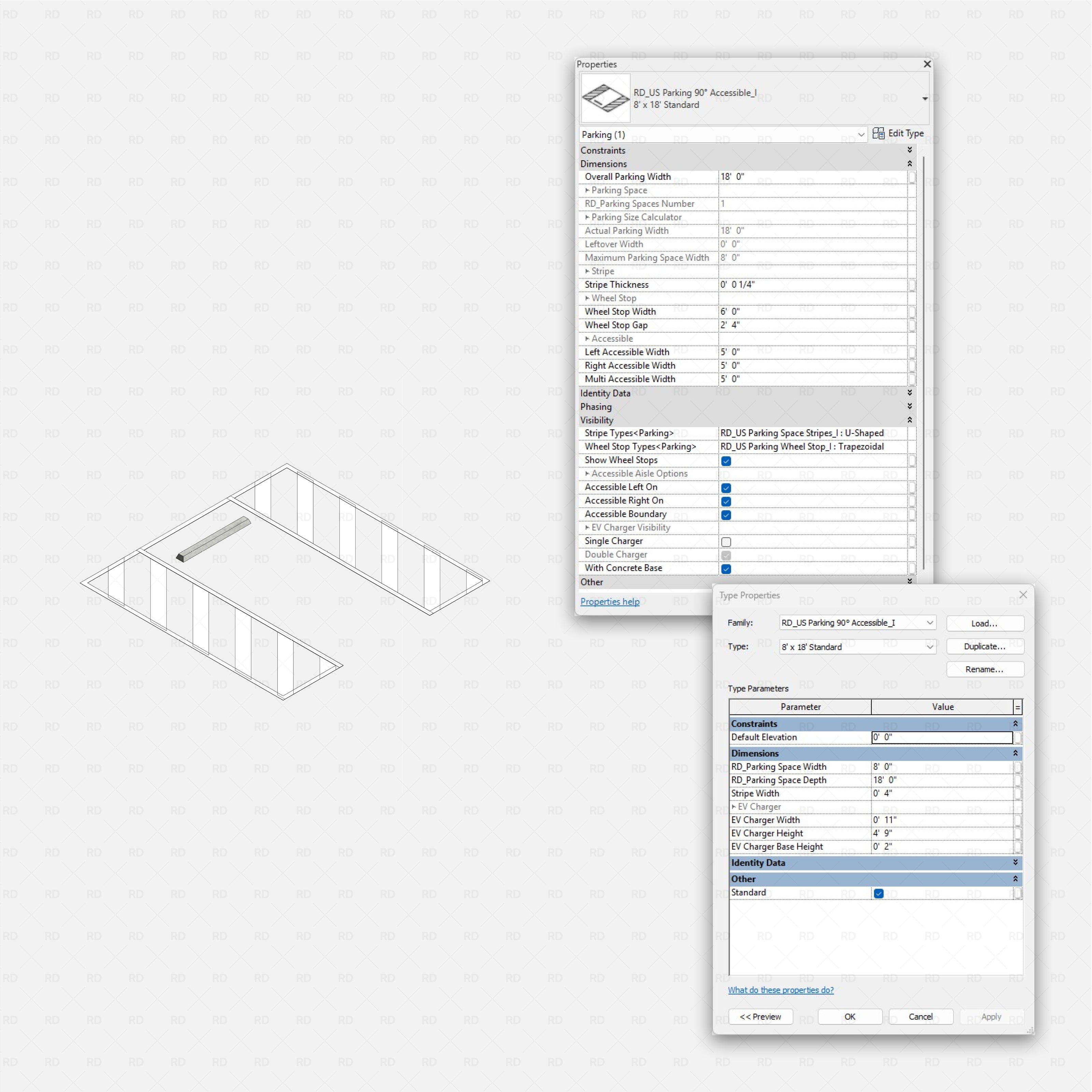 Revit Ultimate Parking Spaces Pack - US Standard
