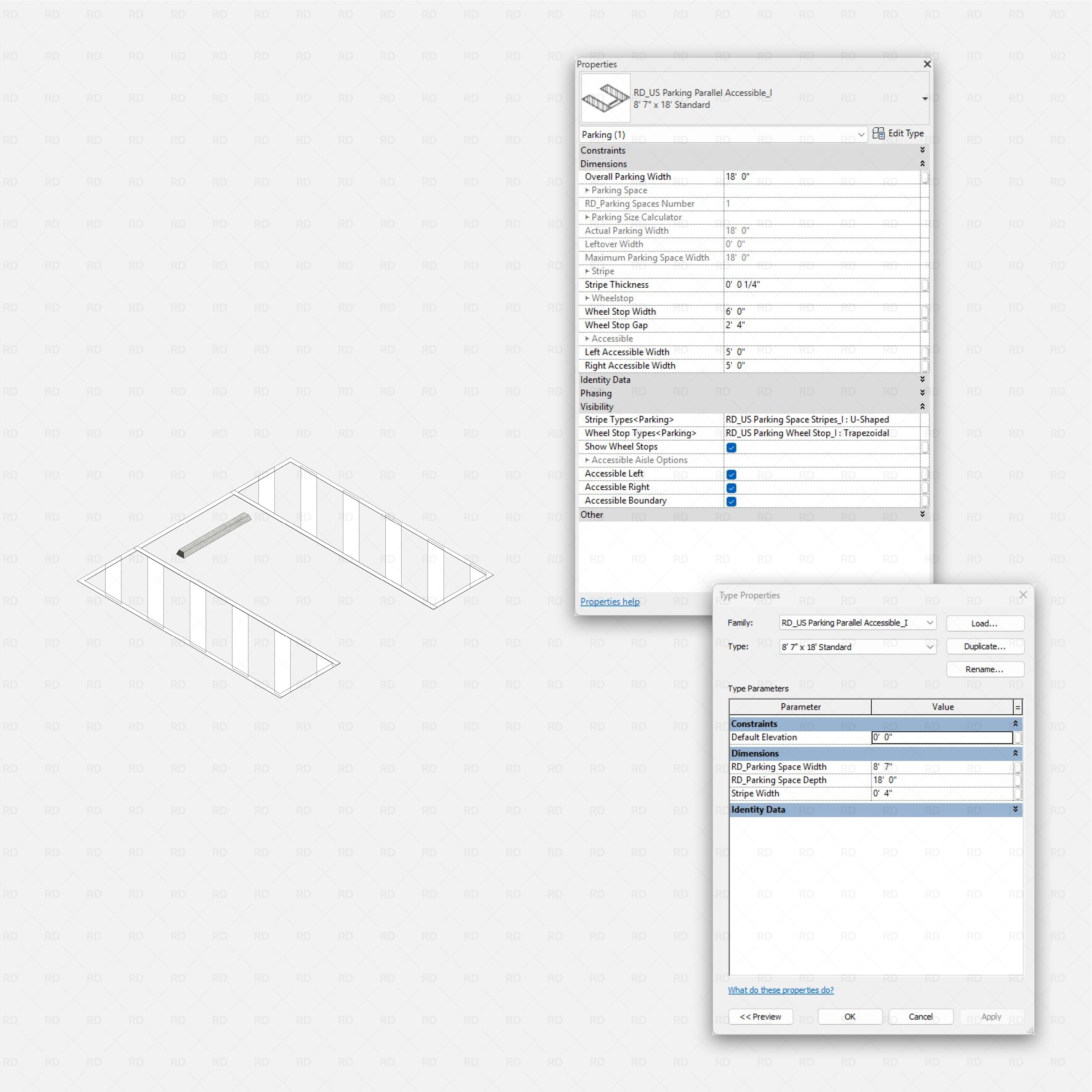 Revit Ultimate Parking Spaces Pack - US Standard