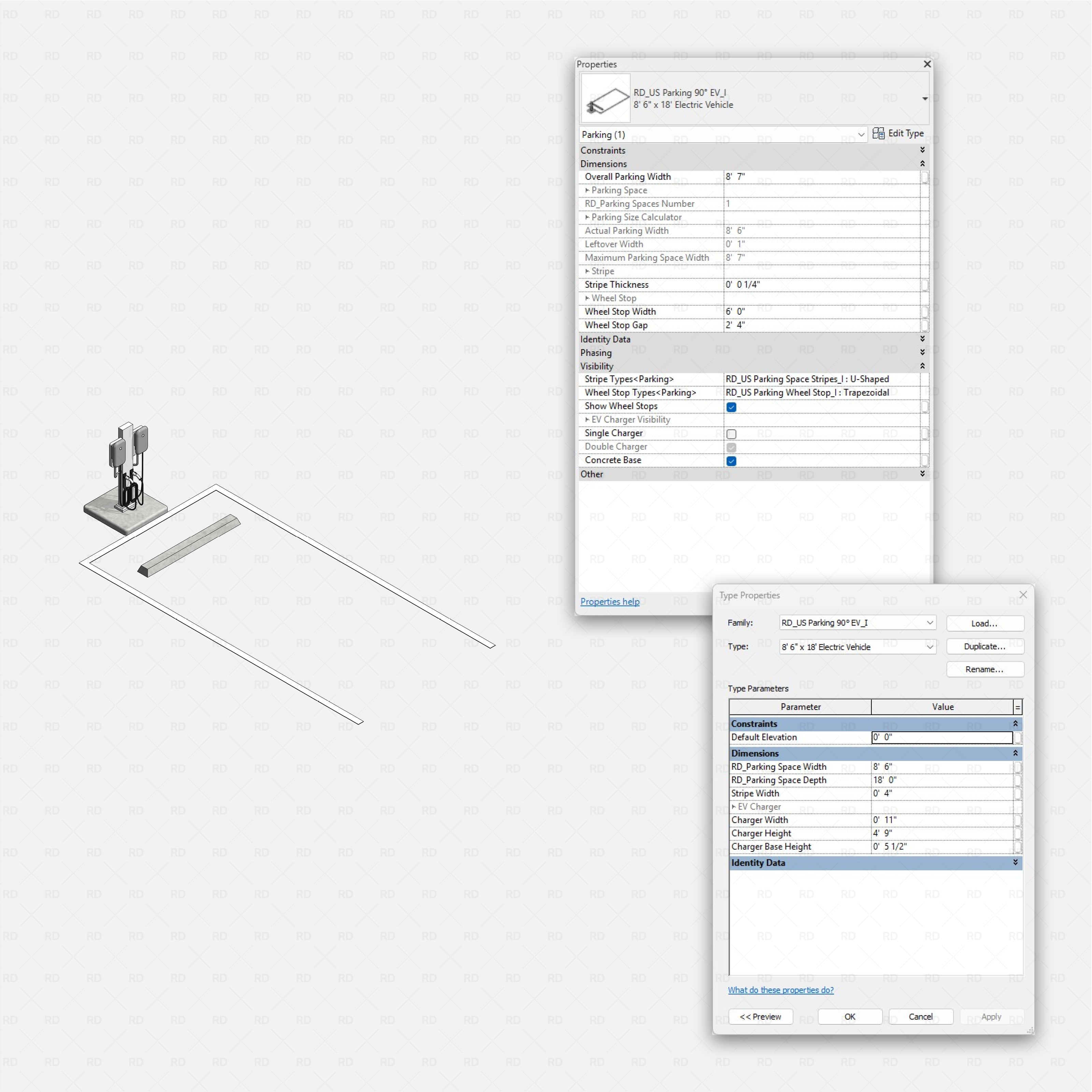 Revit Ultimate Parking Spaces Pack - US Standard
