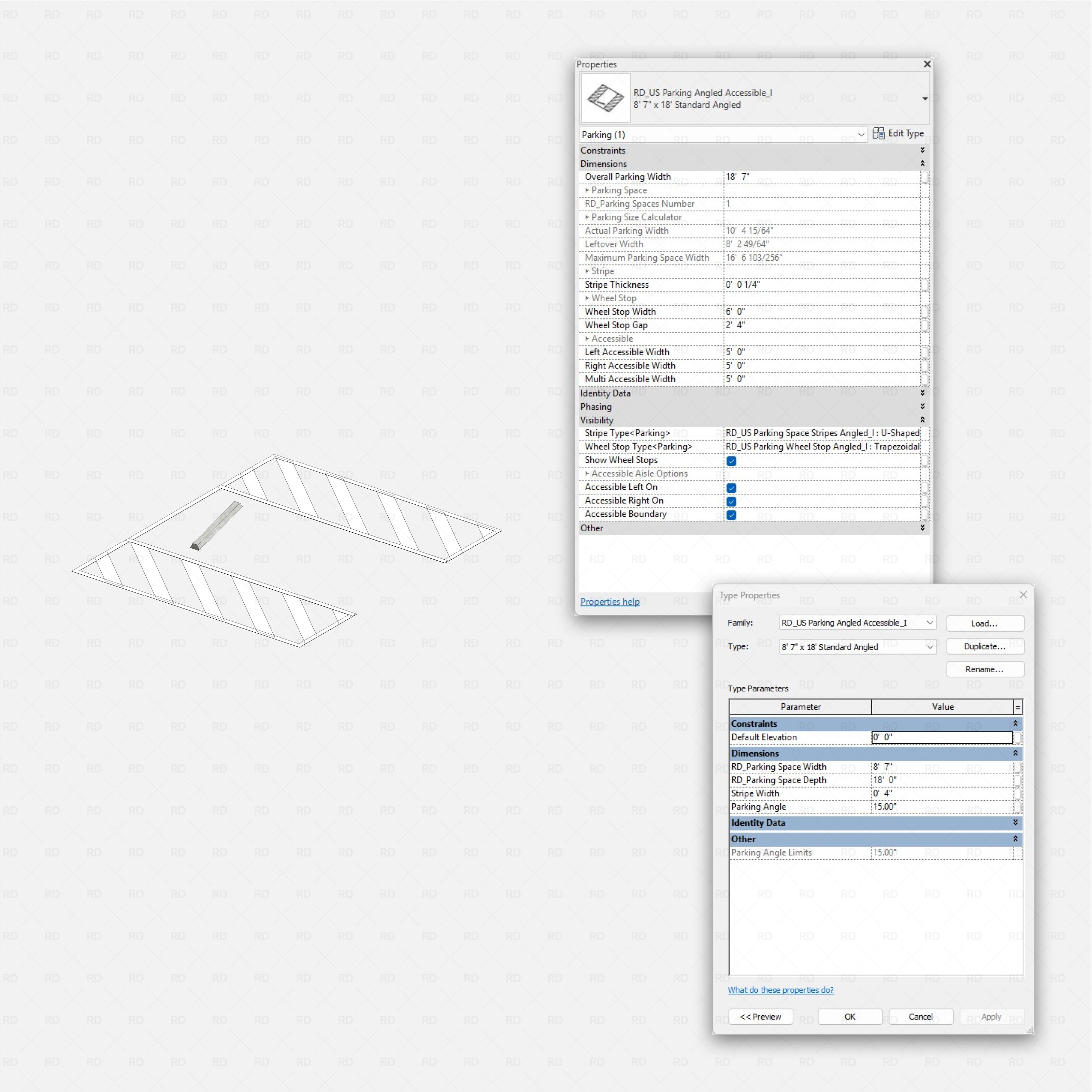 Revit Ultimate Parking Spaces Pack - US Standard