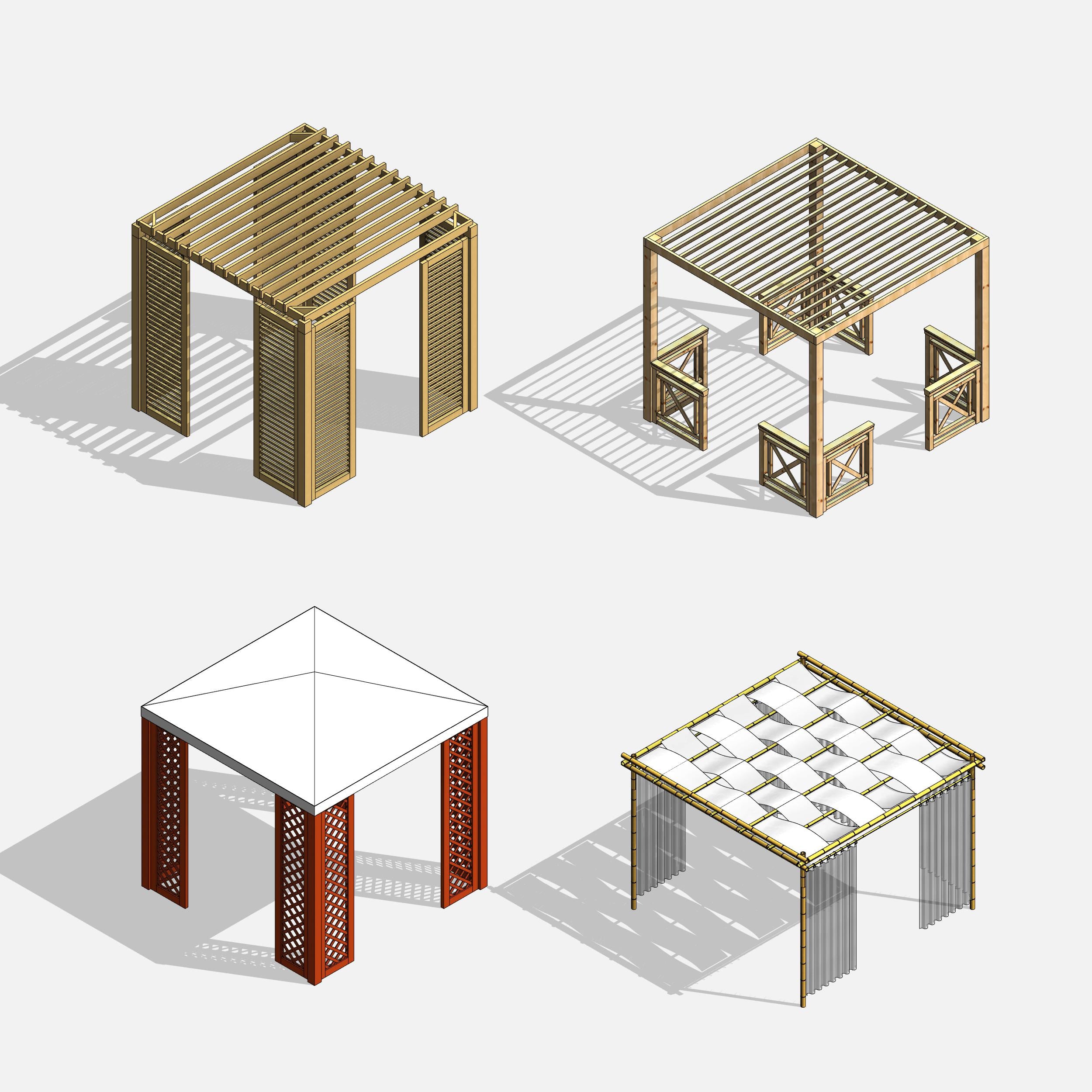 revit pergula families