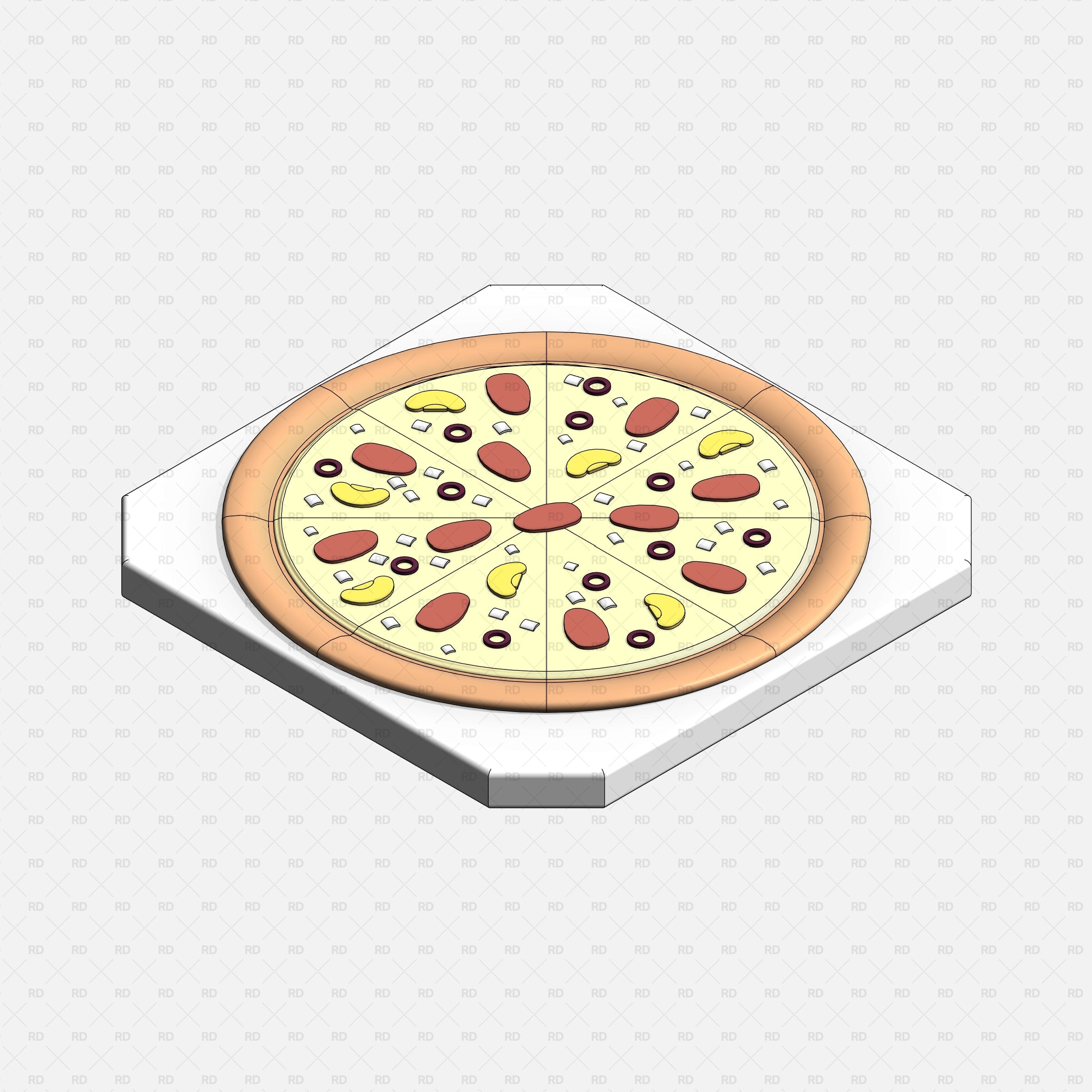 Free Revit Food Pizza Family download 