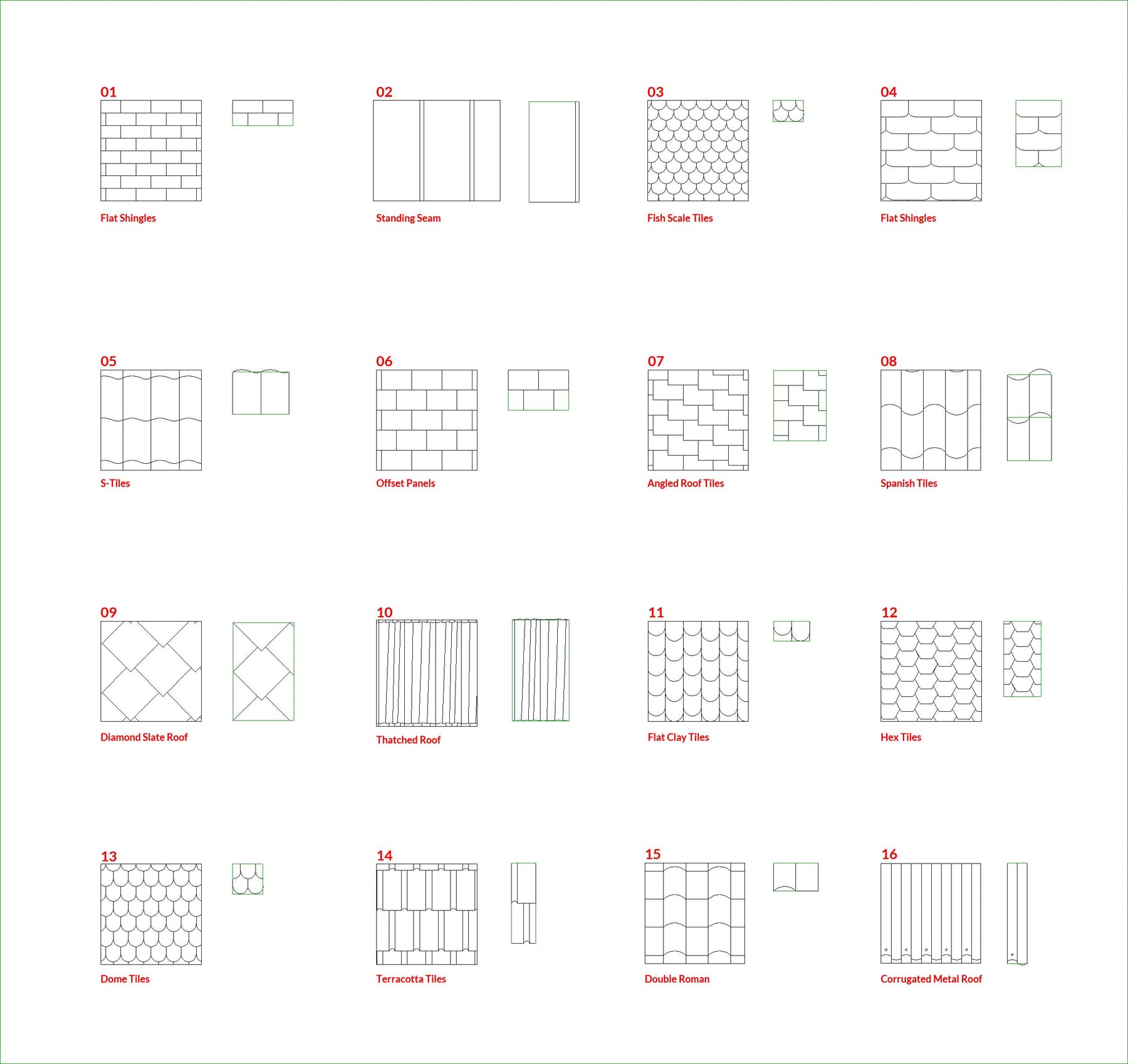 Rvt Patterns Revit Roof Patterns Library | RD Studio