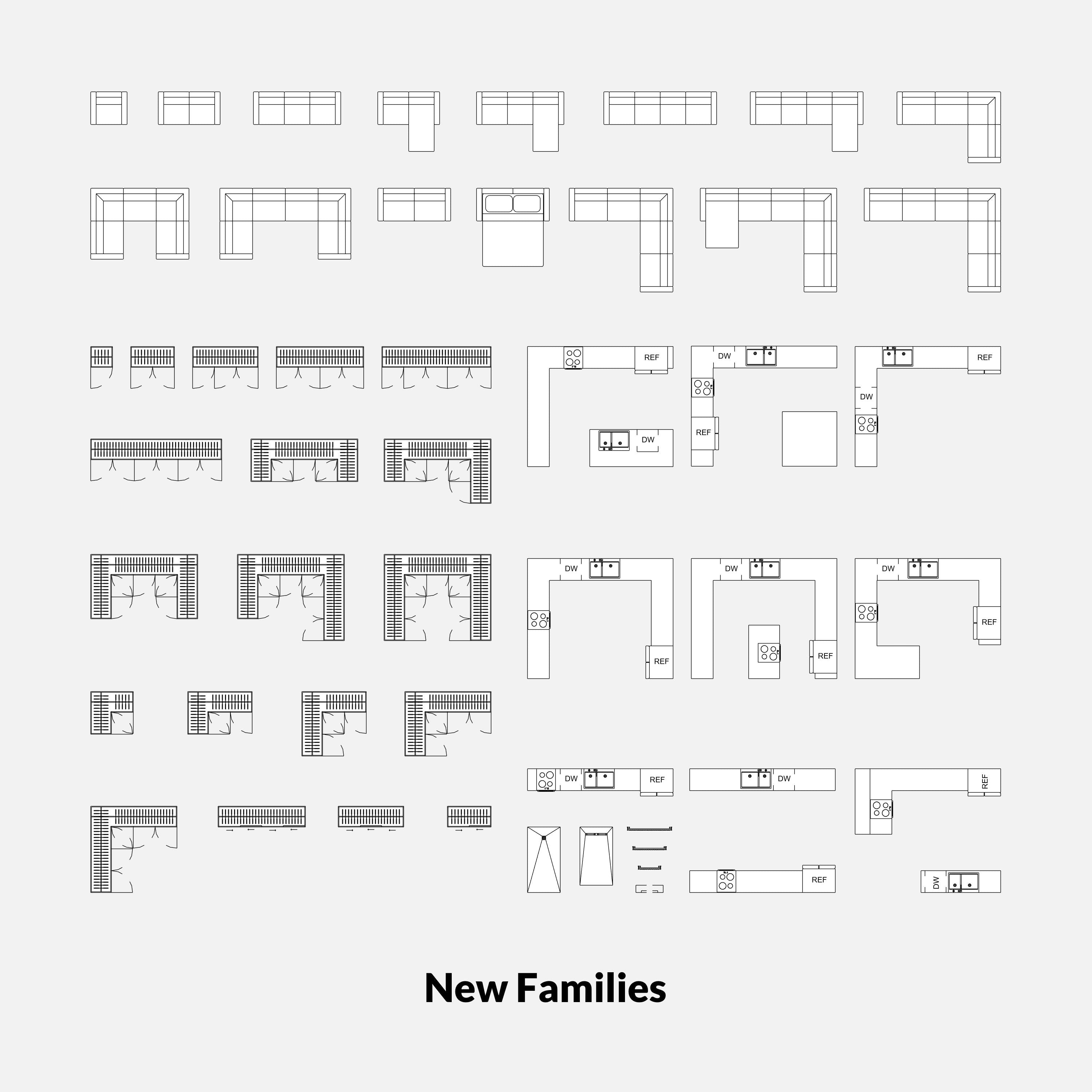 Revit 2D Residential Library RD Studio BIM blocks rfa new families