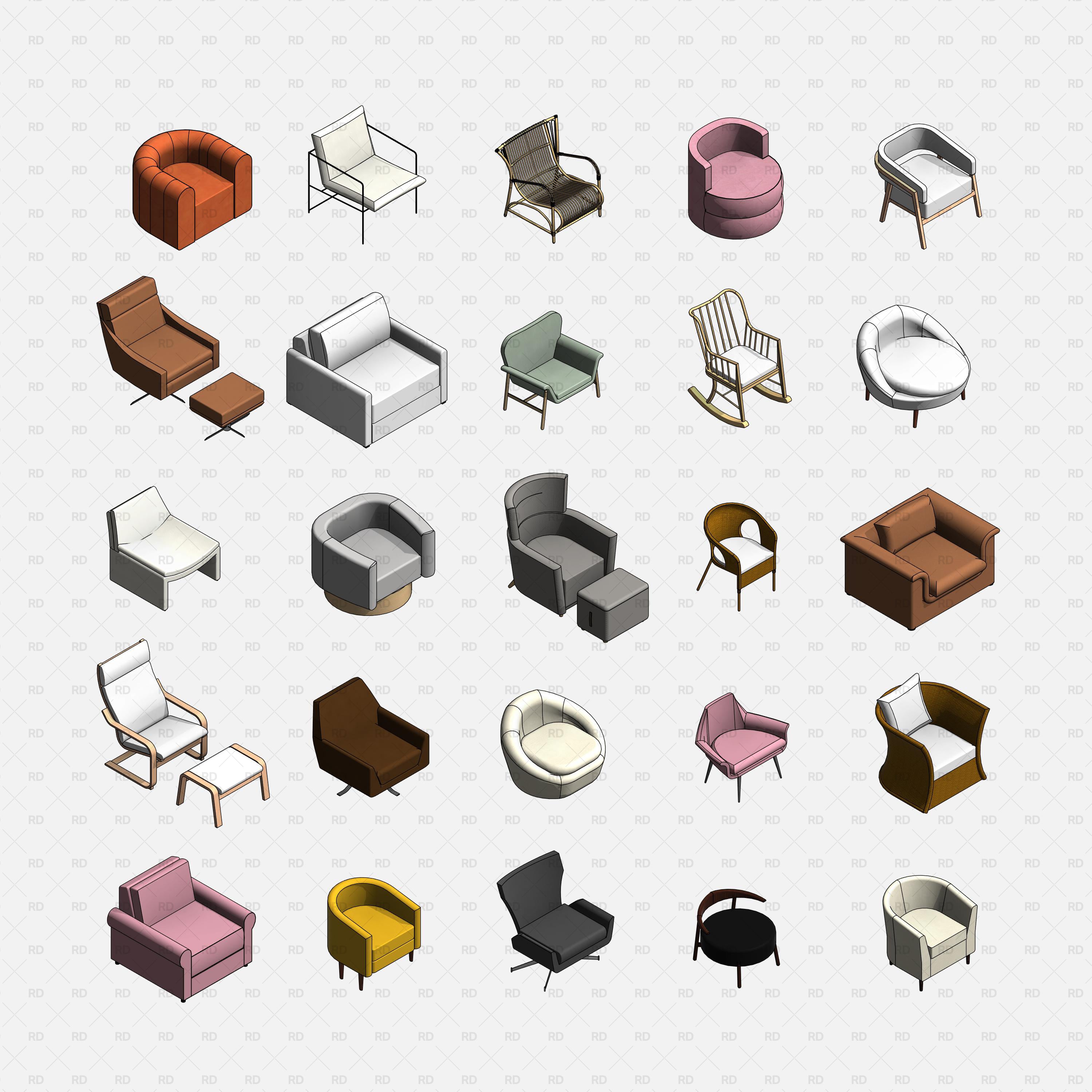 Revit Armchairs