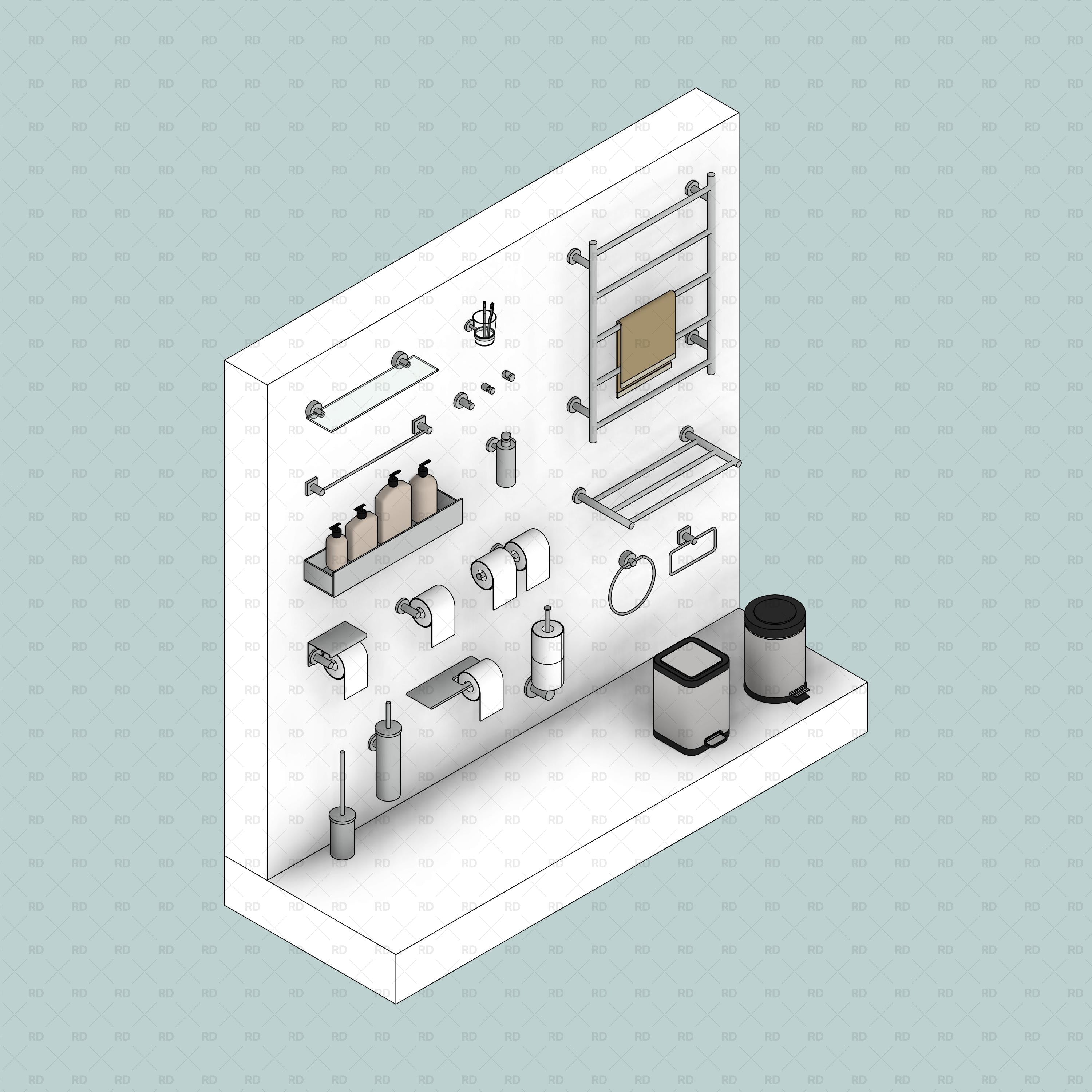 download revit bathroom accessories 