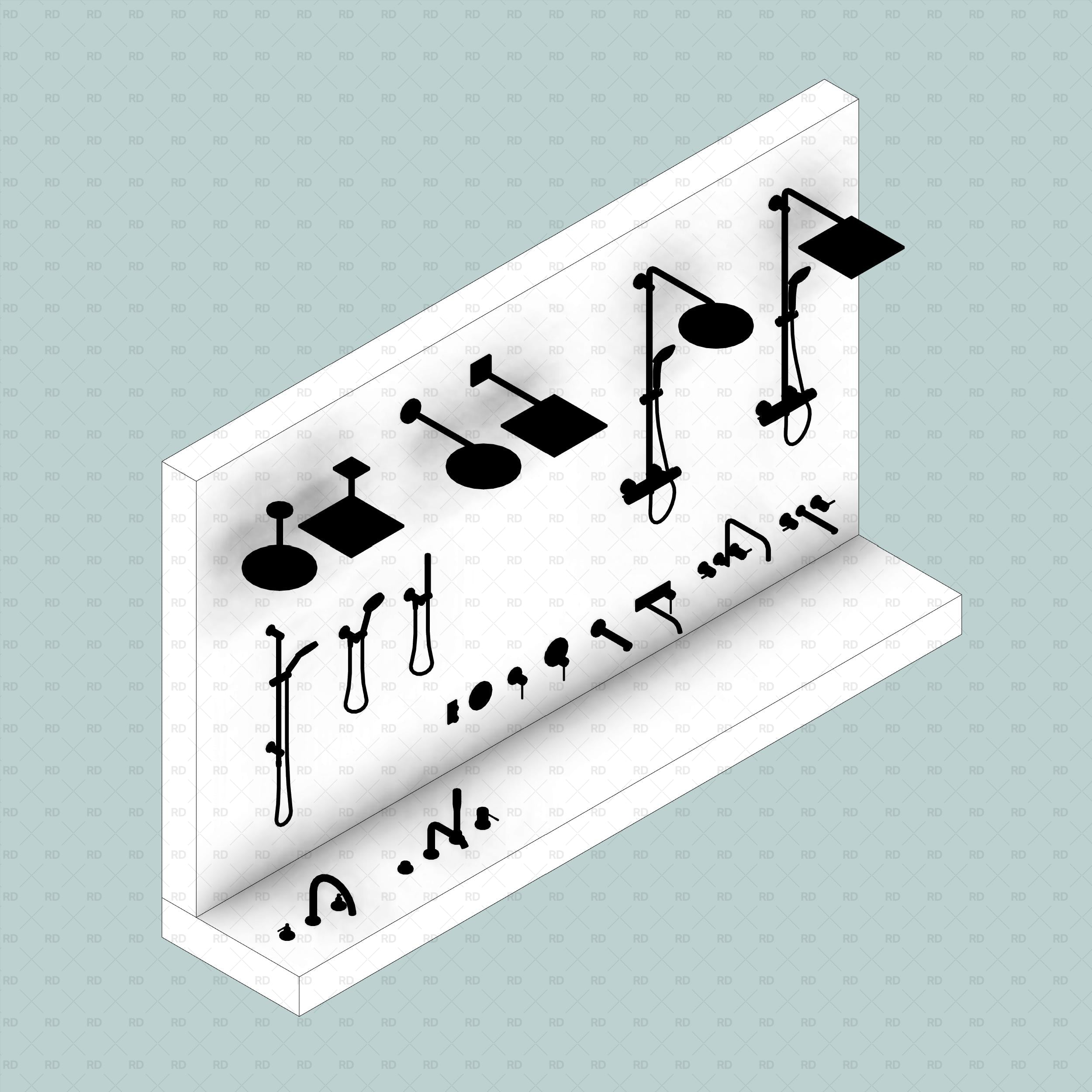 revit bath families