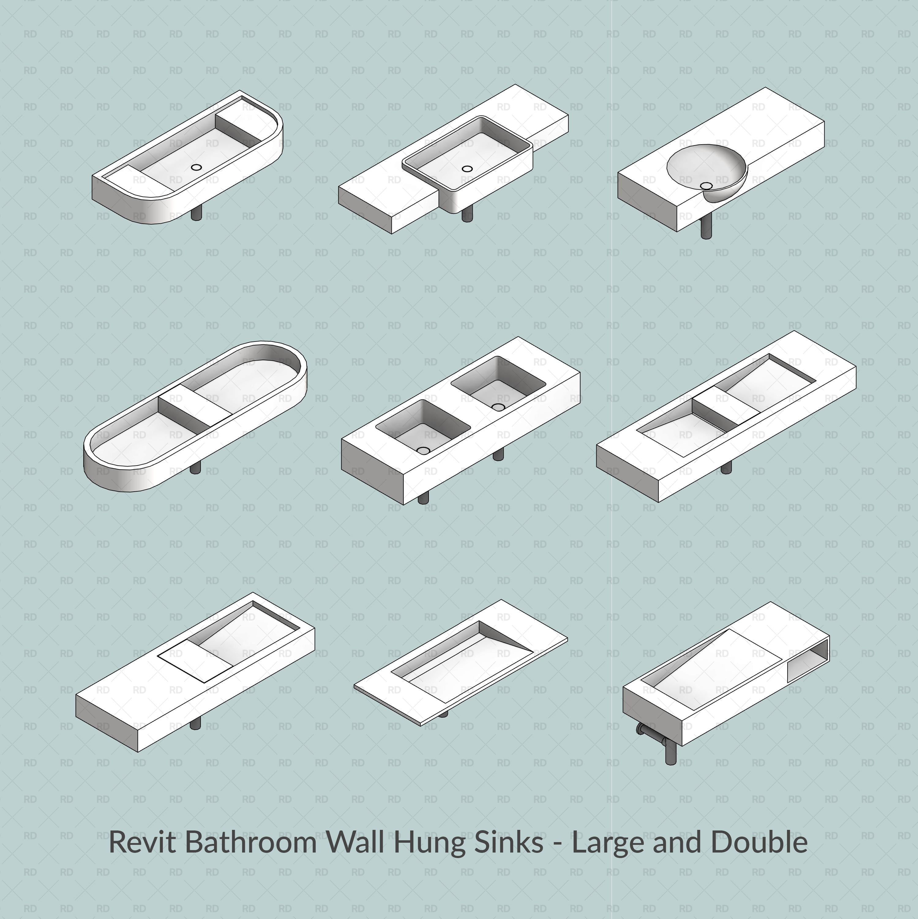 Revit Bathroom Sinks double