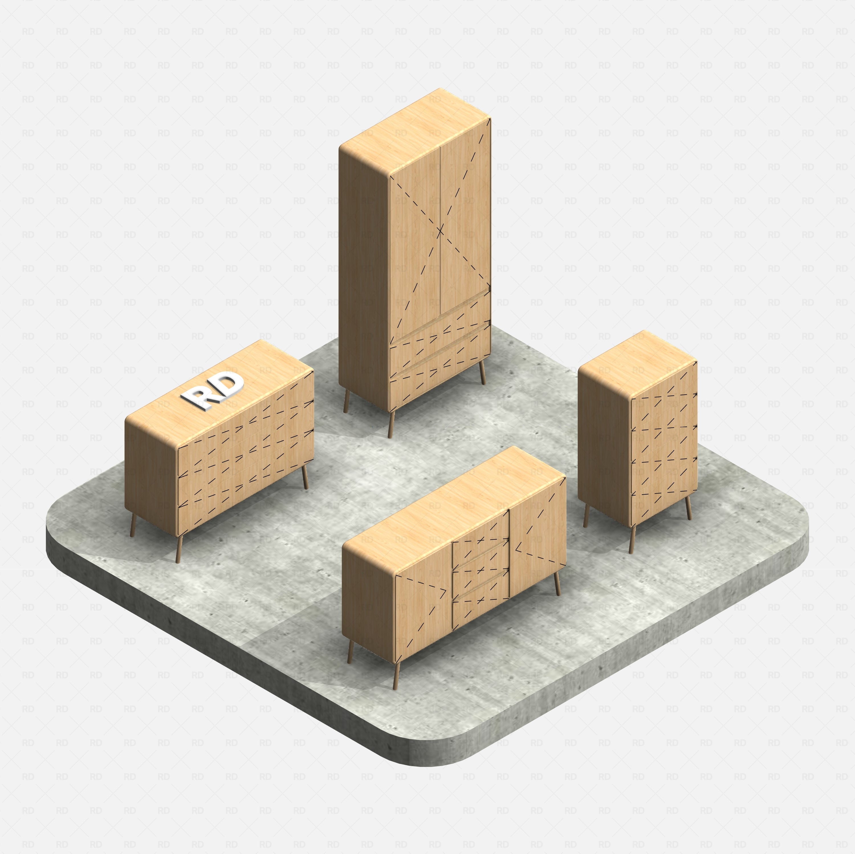 Cinder Block Rfa Download Revit Armchairs | RD Studio