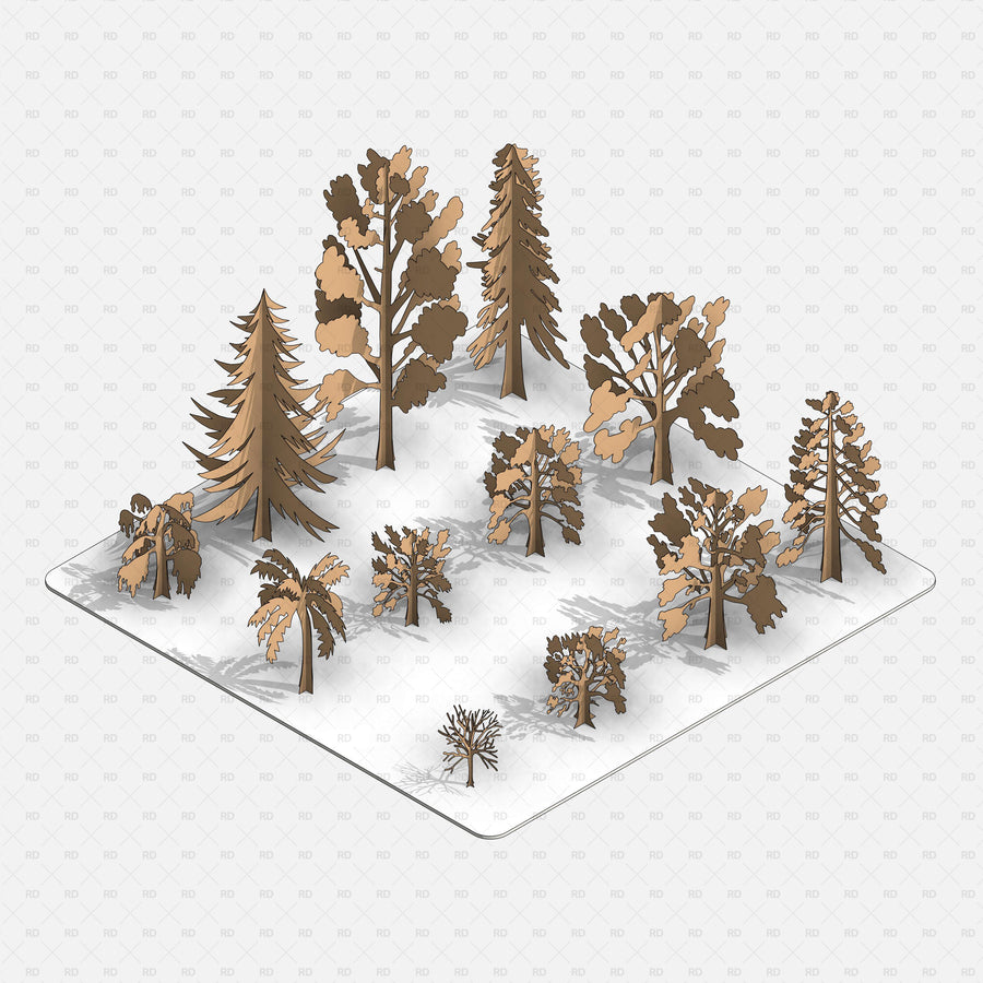 Download Revit 2D Trees | Elevation + Top View | Scalable | RD Studio