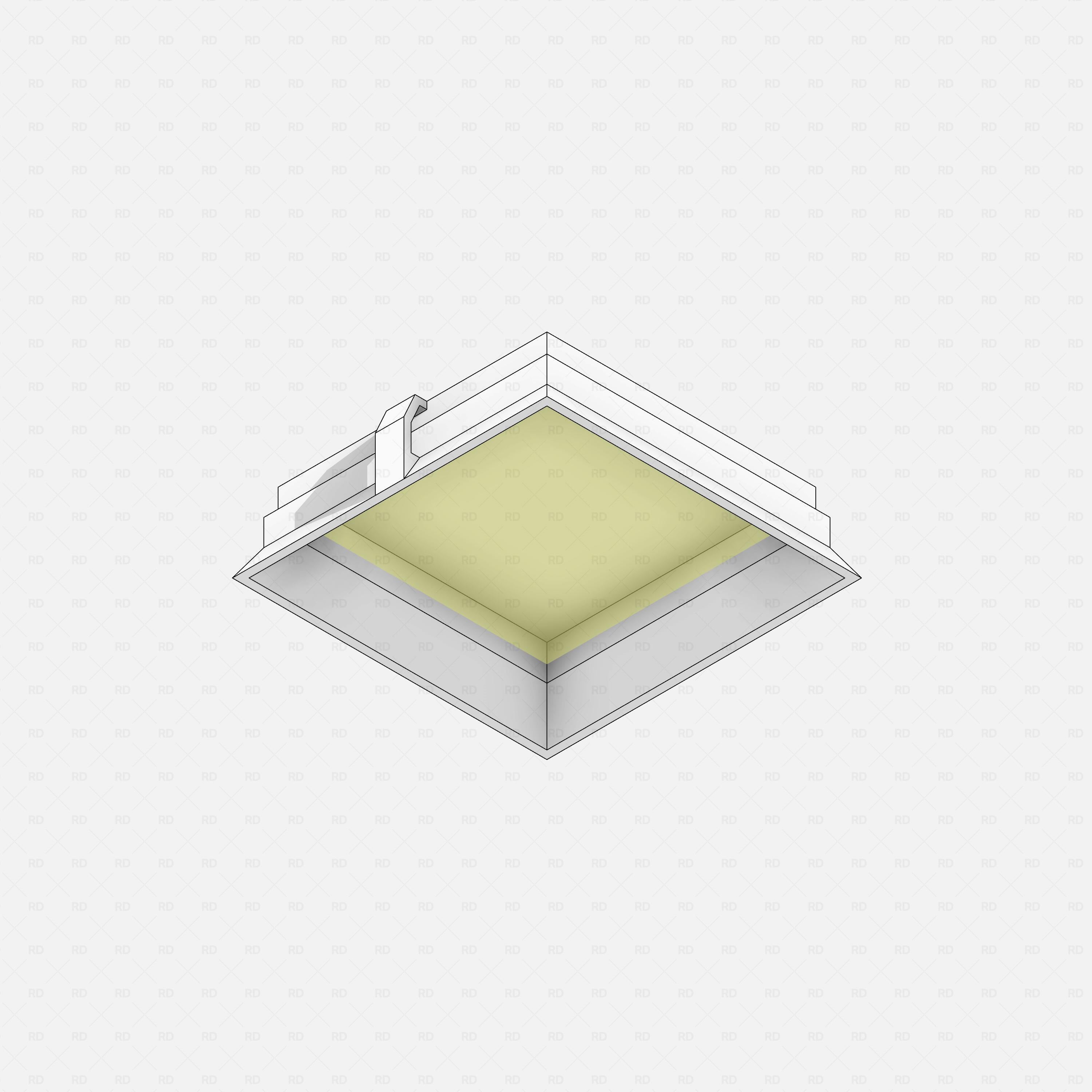Spot encastrable Revit - Carré