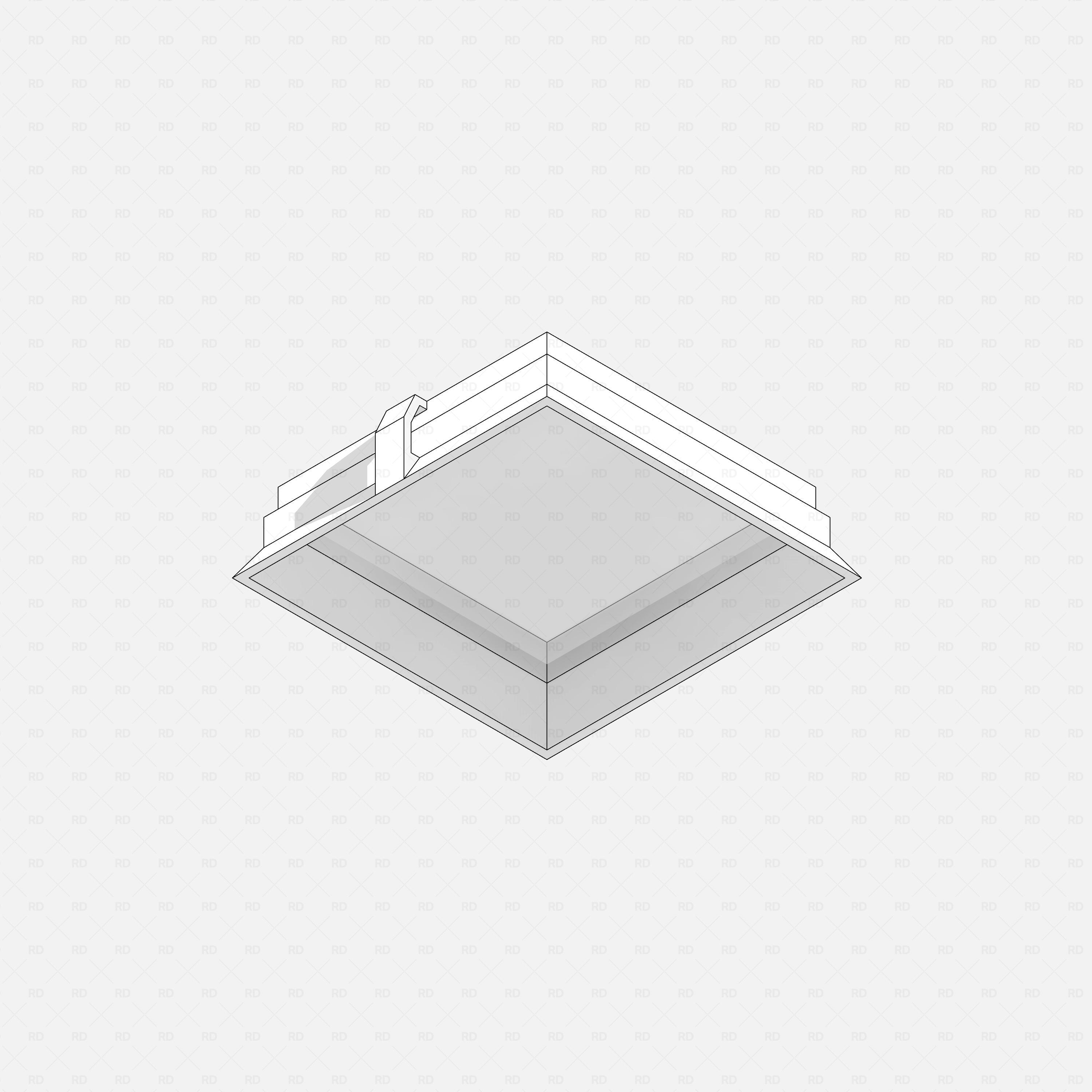 Spot encastrable Revit - Carré