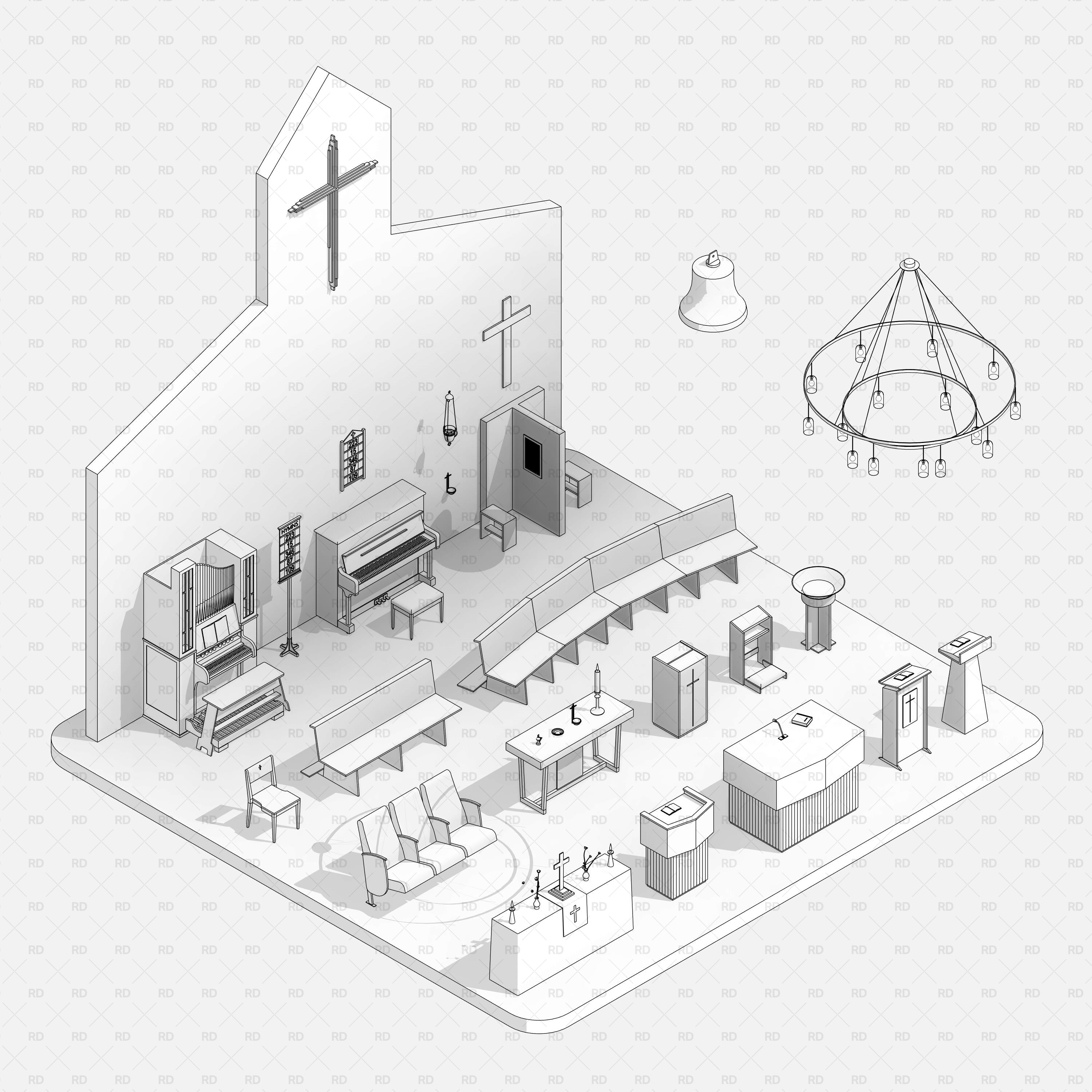 download revit church