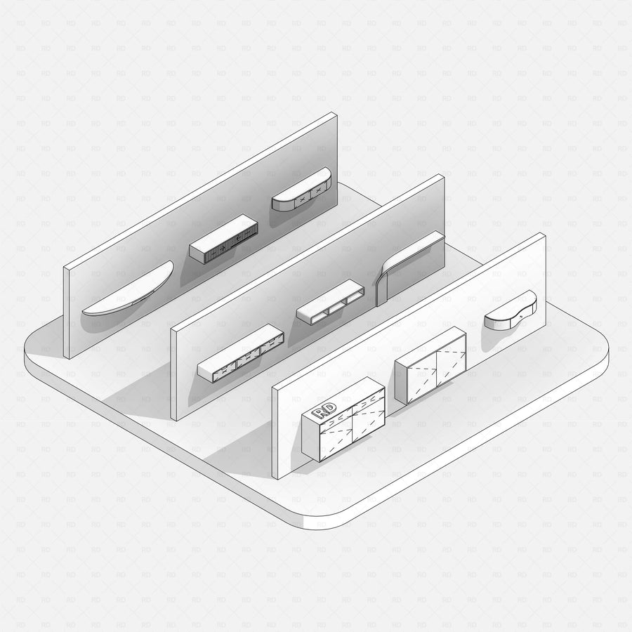 Revit Wall Based Console Tables - 9 Parametric Families | RD Studio