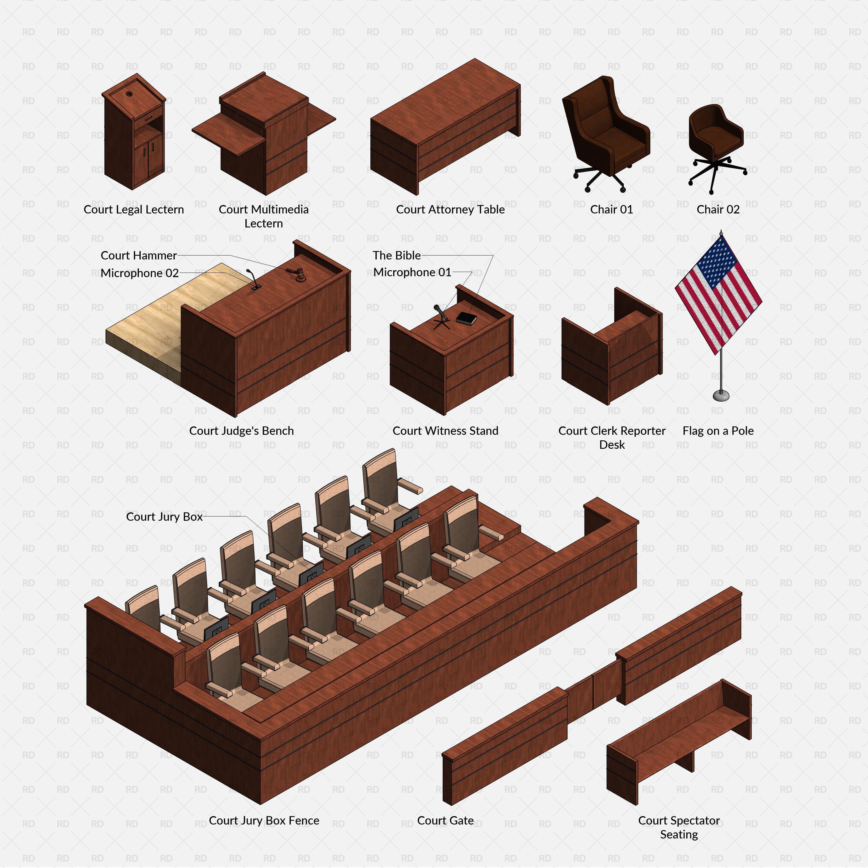 Revit Courtroom 