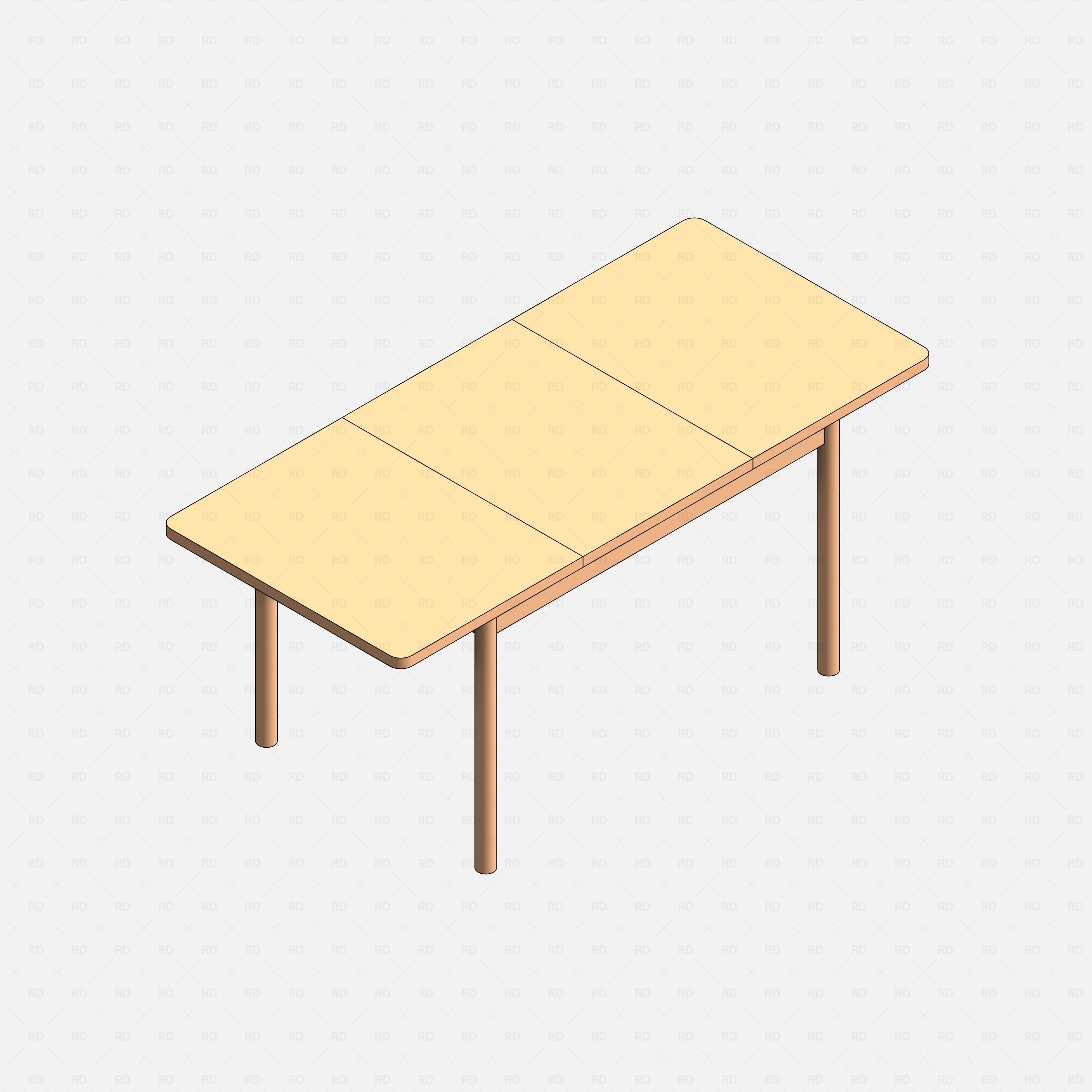 Revit Rectangular Dining Table