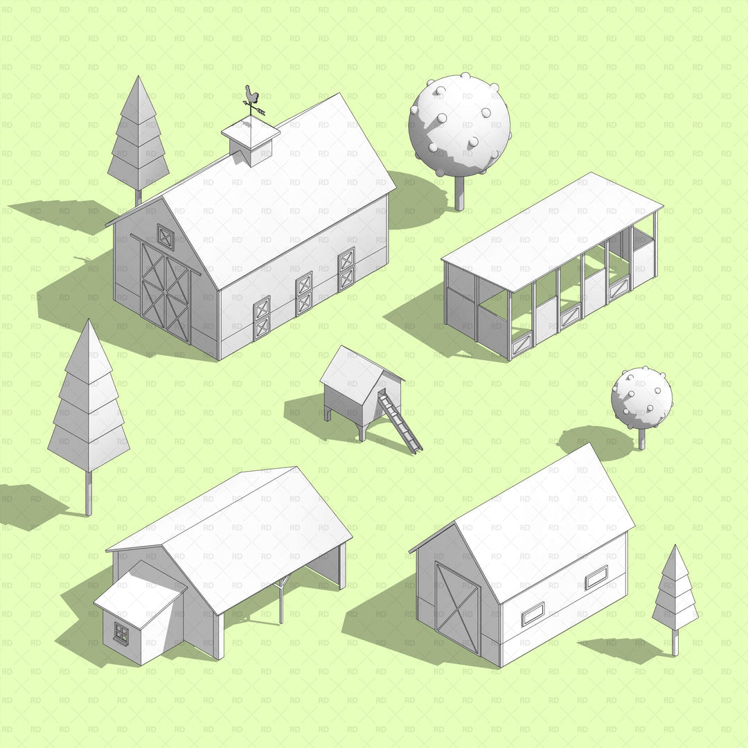 Revit Parametric Farm Buildings Families | Download Now | Revit Dynamo