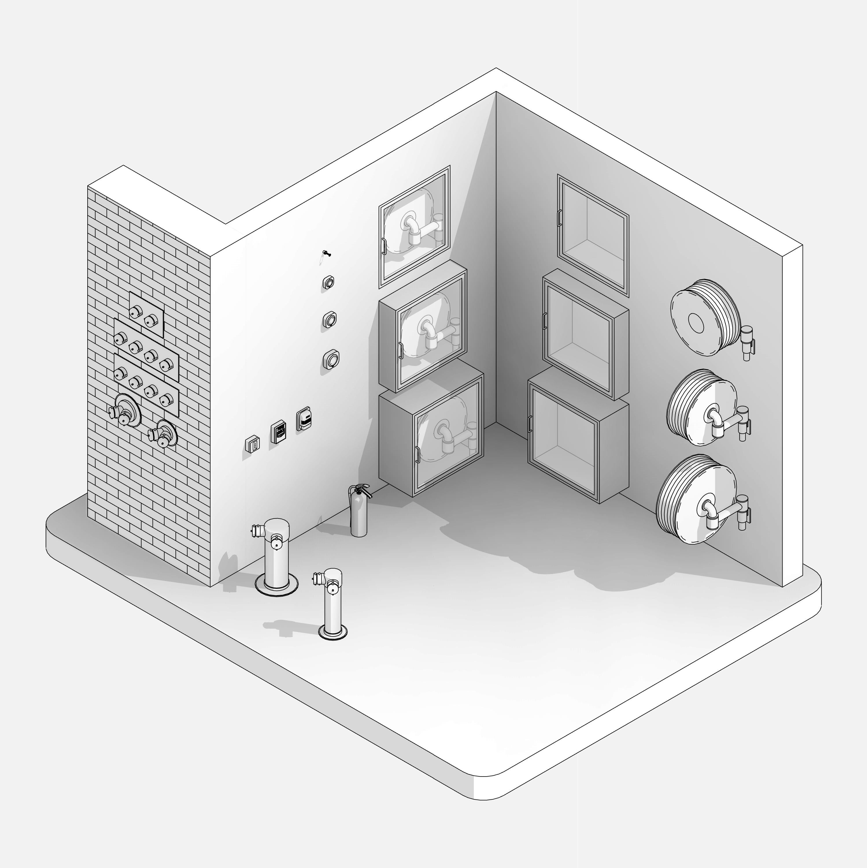 Revit Fire protection pack RD Studio BIM blocks rfa