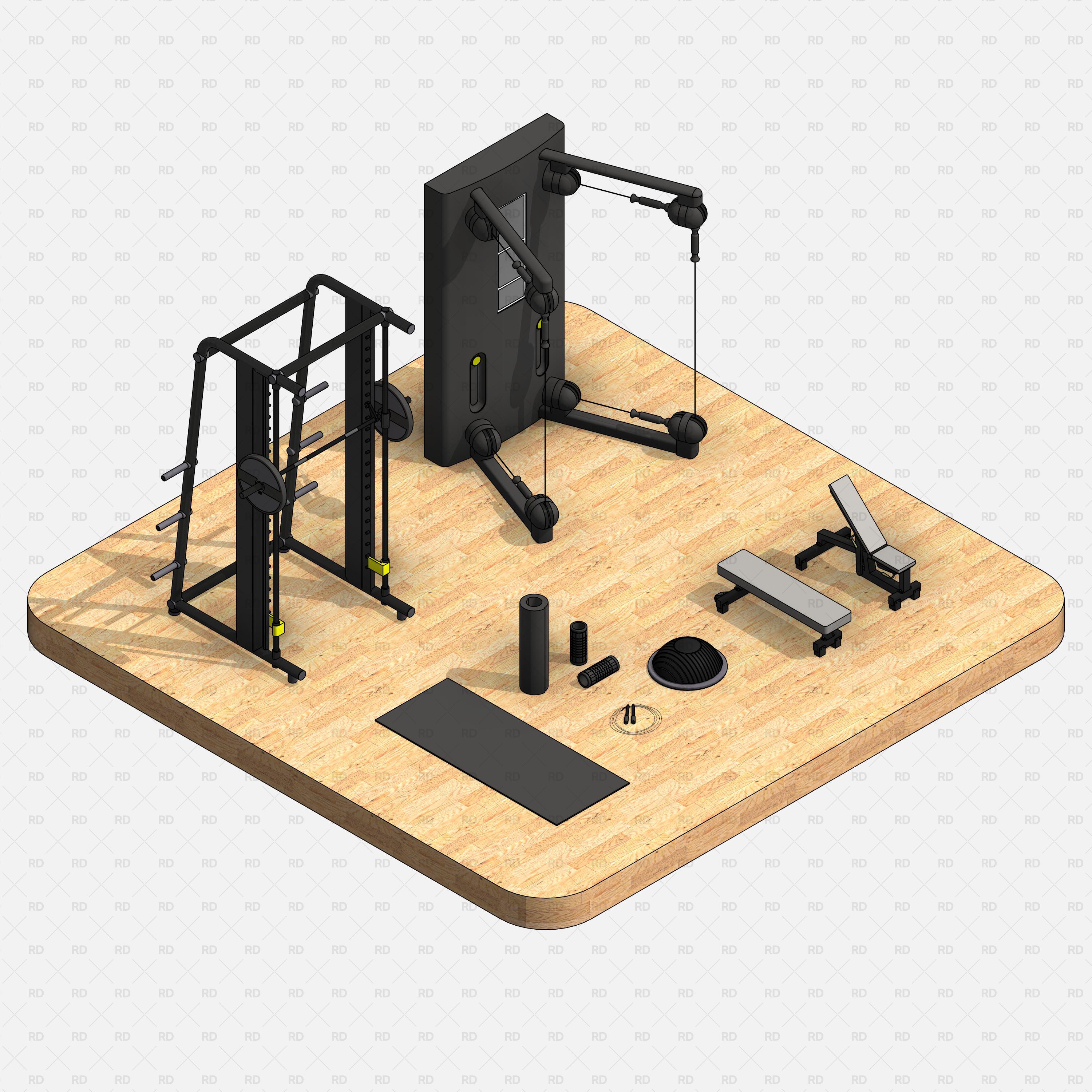 revit gym families