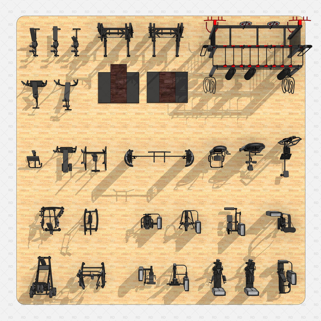 Download 27 Revit Gym Equipment Families | RD Studio