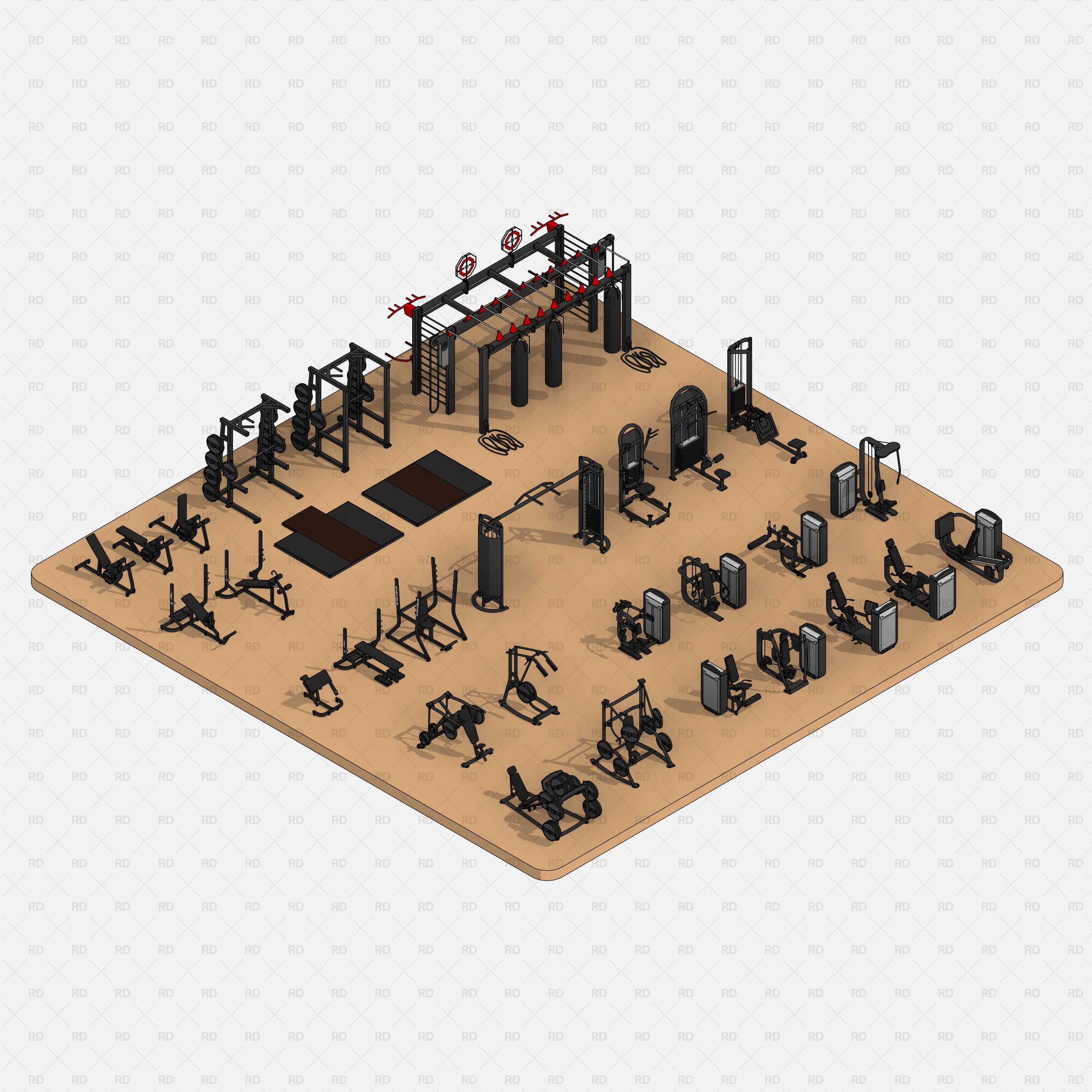 Gym Equipment 02 - Training Machines - RD Studio