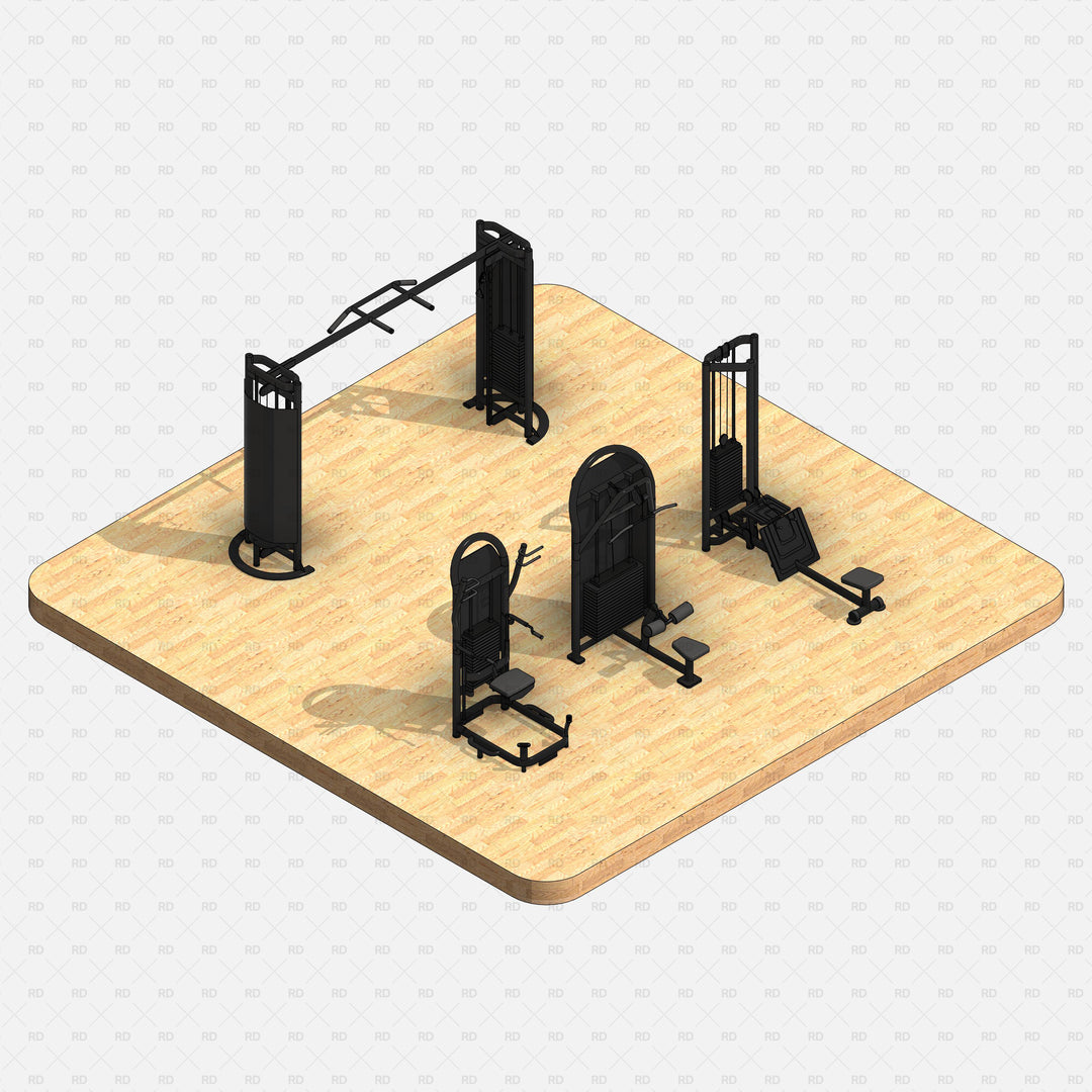 Gym Signage Rvt Blocks Download 27 Revit Gym Equipment Families | RD Studio