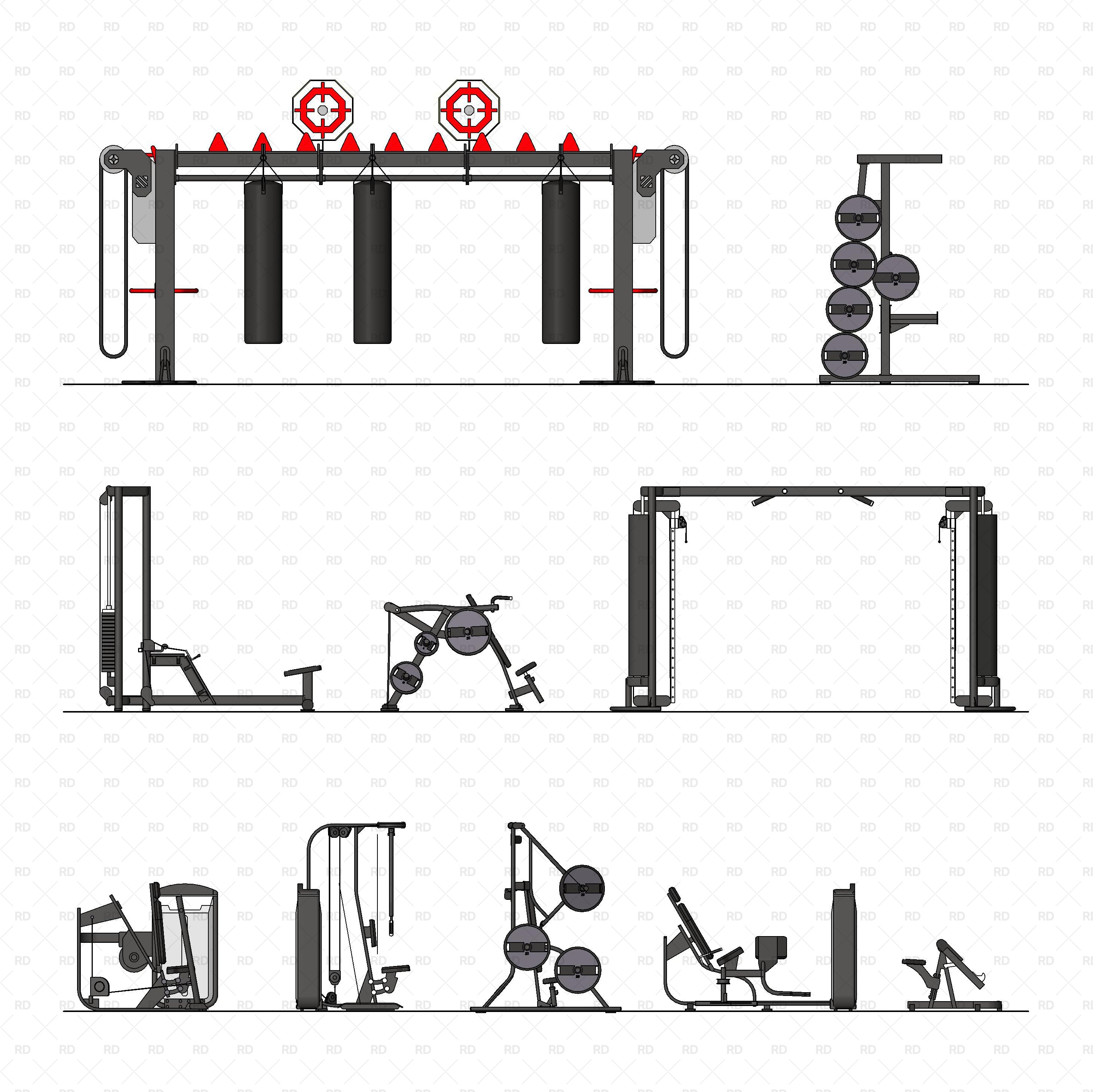 Revit fitness Equipment download