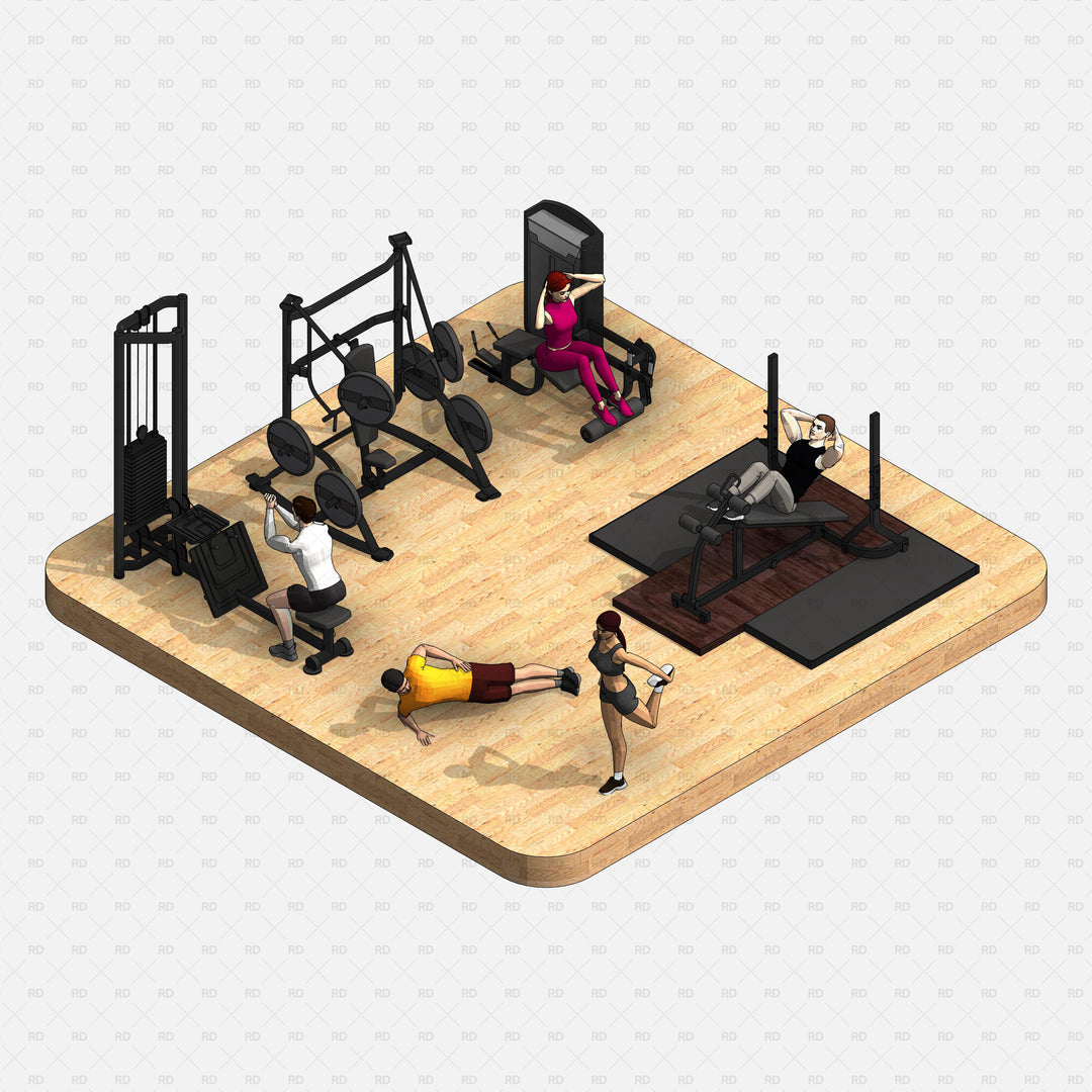 Download 27 Revit Gym Equipment Families | RD Studio