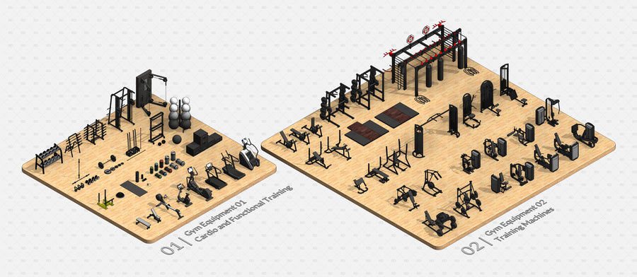 Download 27 Revit Gym Equipment Families | RD Studio