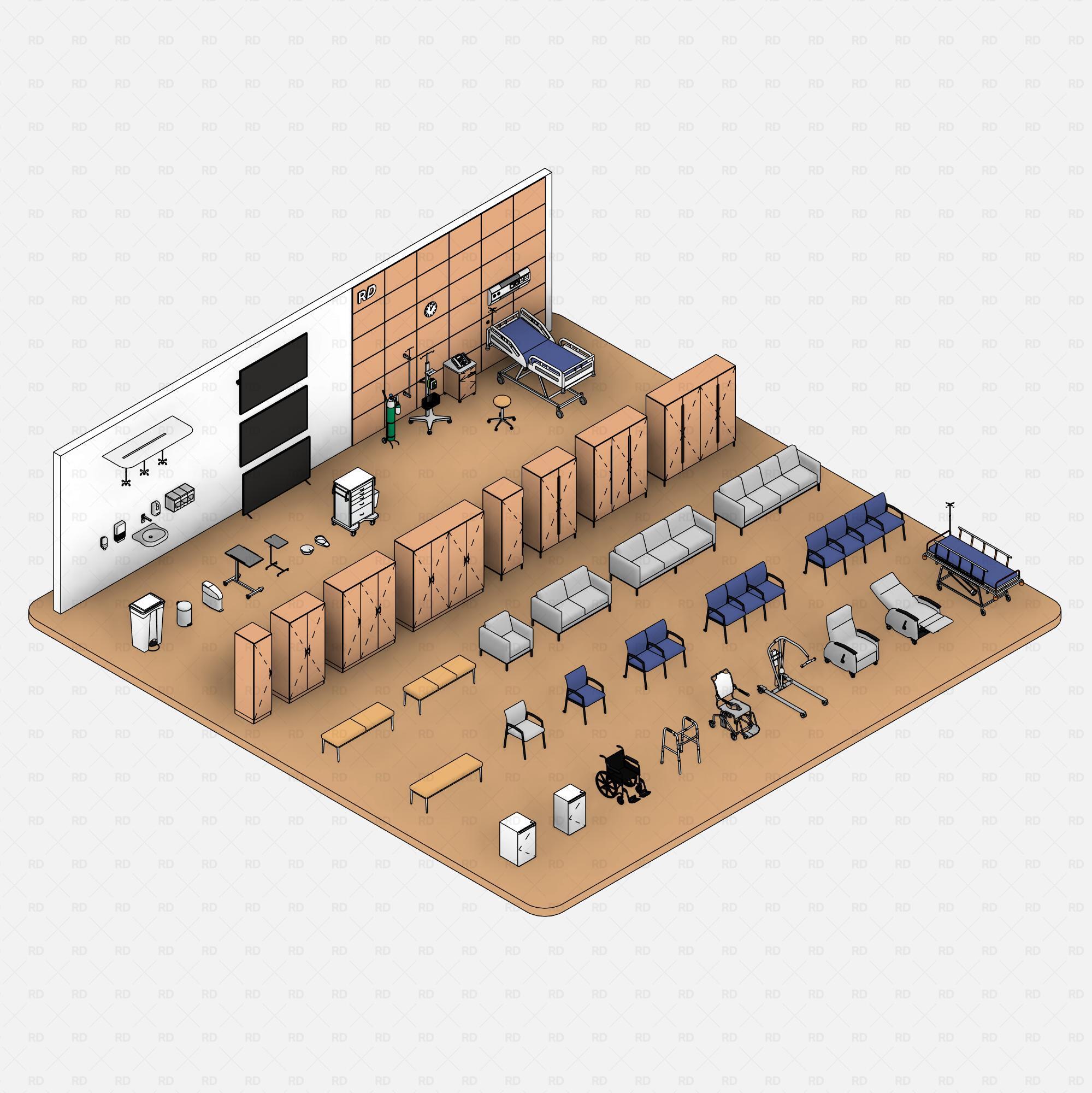 download healthcare revit families blocks 