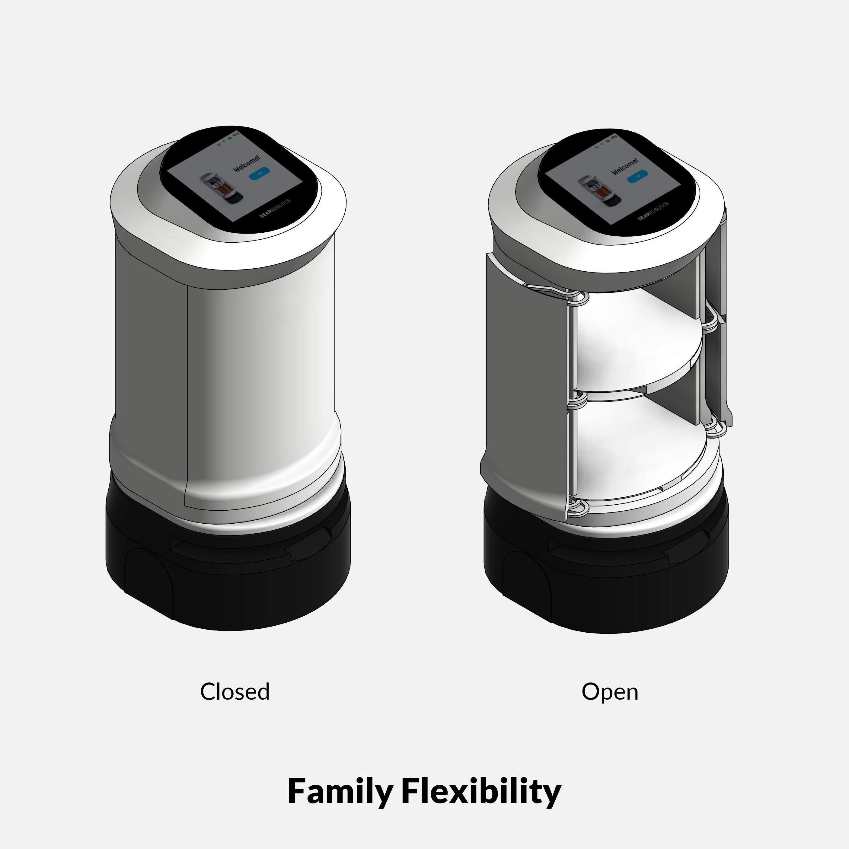 Revit hospitality robots Pack RD Studio BIM blocks rfa family flexiblity
