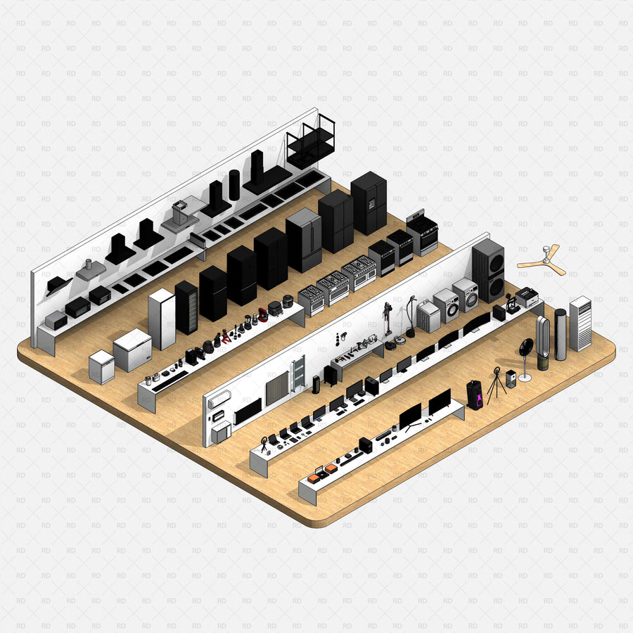 Revit TV and Speakers Families | RD Studio