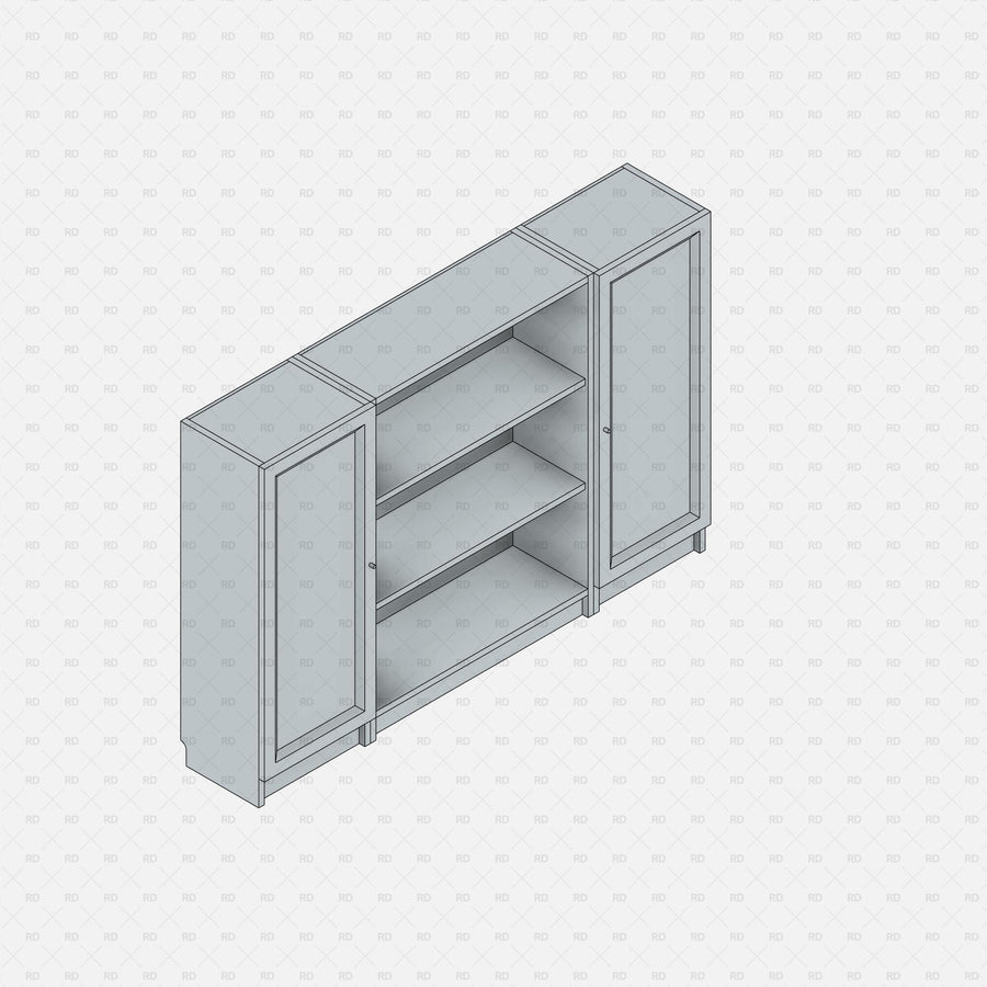 Download FREE Revit IKEA BILLY Bookcase 08 | RD Studio