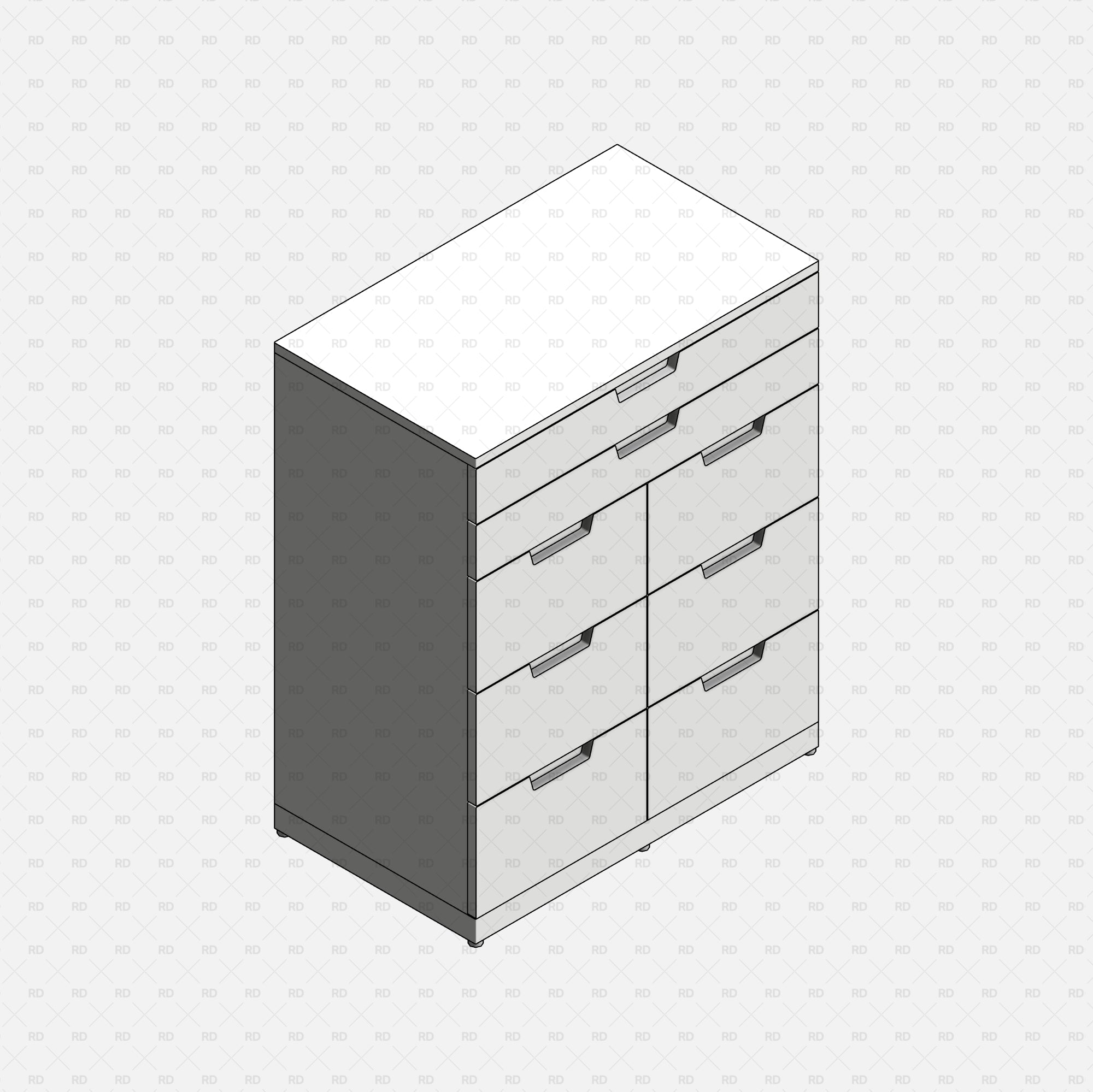 Free download Revit IKEA NORDLI Drawer Chest 08 3d bim object