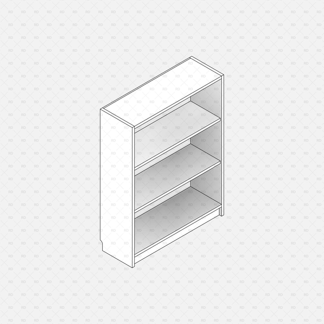 Download FREE Revit IKEA BILLY Bookcase 03 | RD Studio